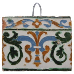Spanish Azulejo Tile Arista y Cuenca - Toledo 16th century