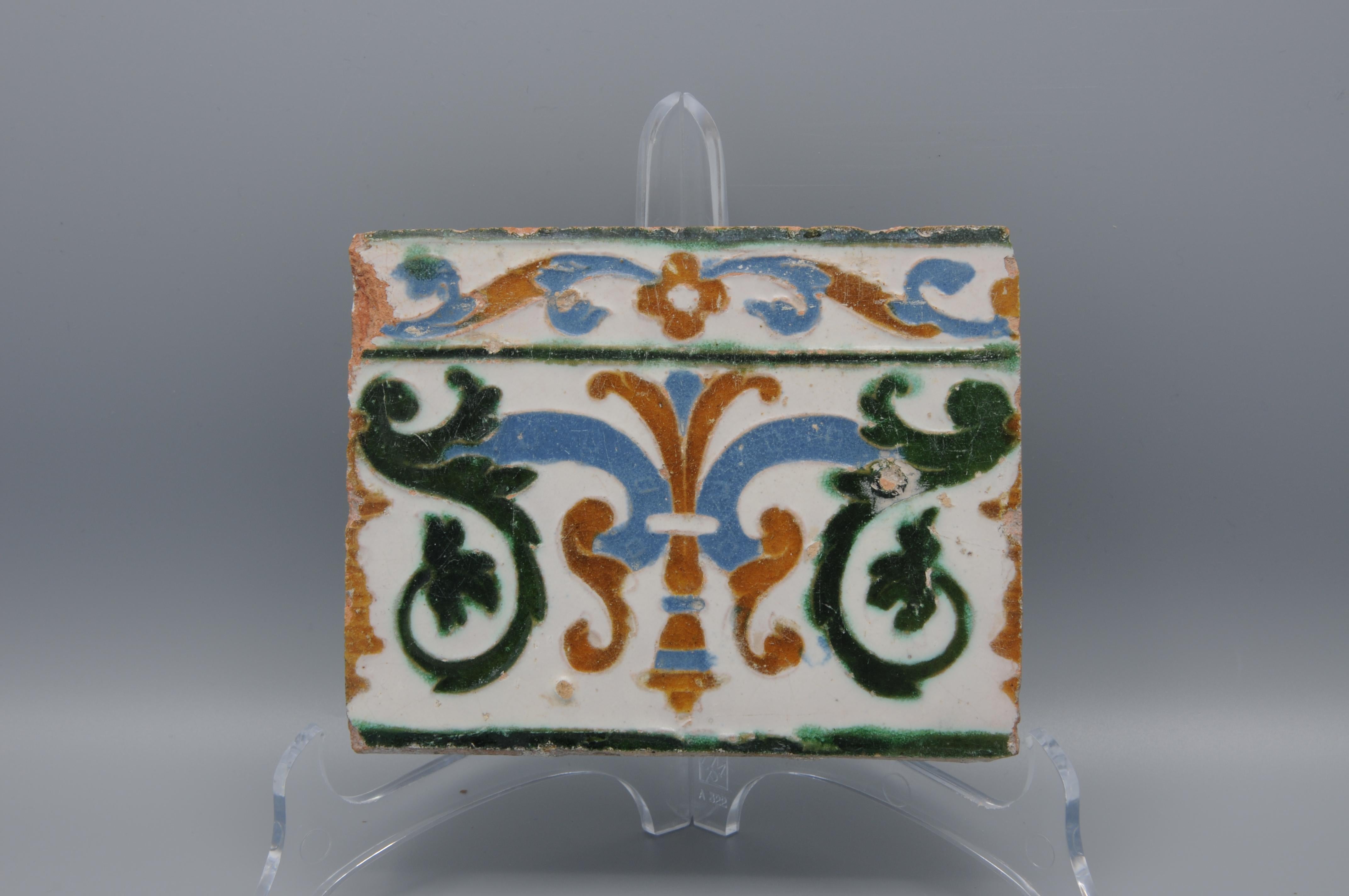 Espagnol Tapis espagnol Azulejo Arista y Cuenca - Toledo 16e siècle en vente