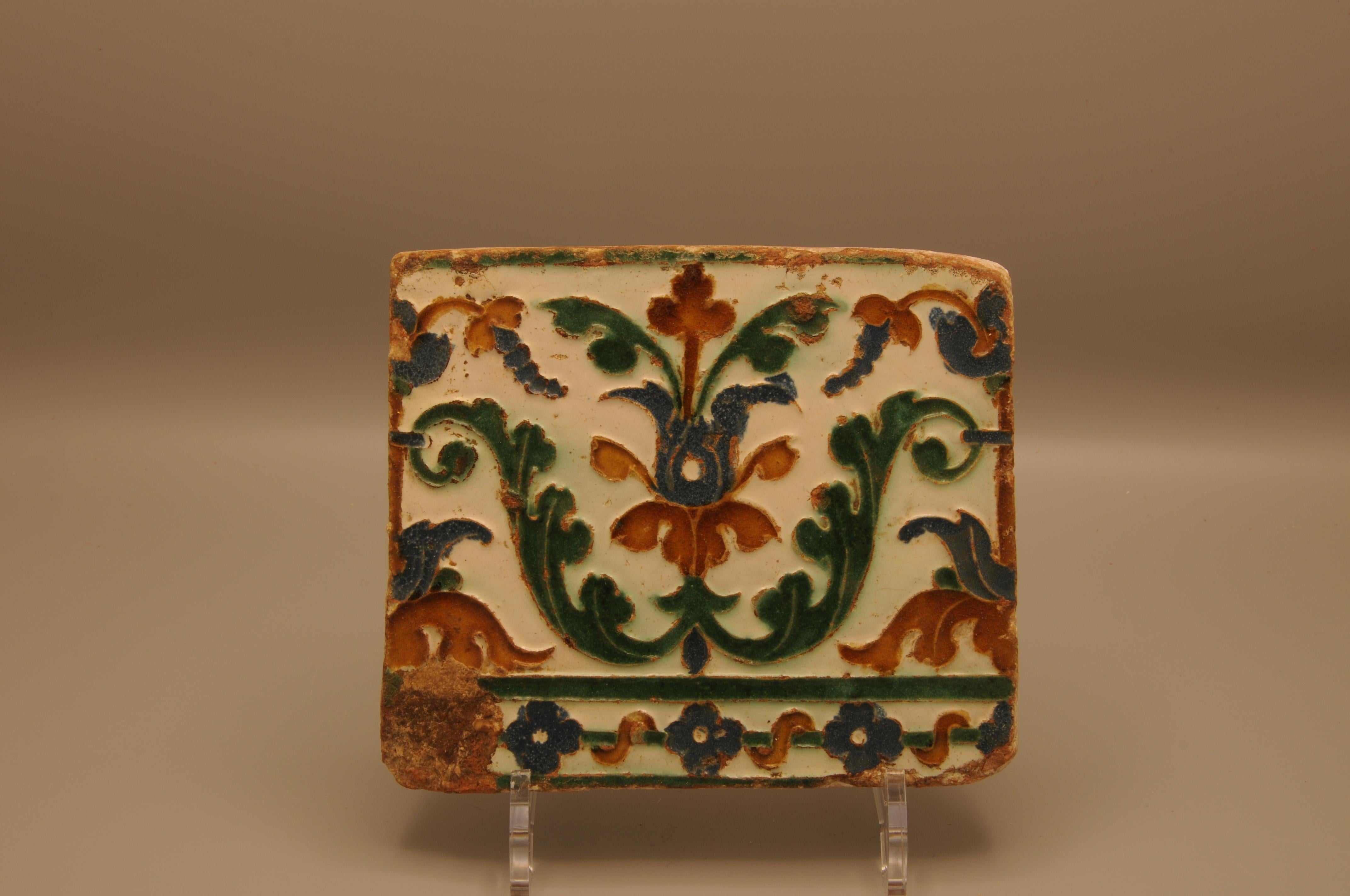 Azulejo Español Arista y Cuenca - Toledo Siglo XVI siglo XVIII y antes en venta
