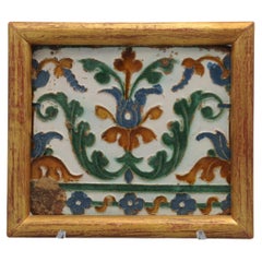 Spanische Azulejo-Kachel Arista y Cuenca aus Toledo, 16. Jahrhundert