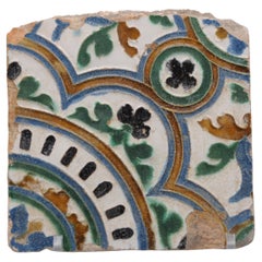 Mattonella azulejo spagnola Arista y Cuenca - Toledo XVI secolo