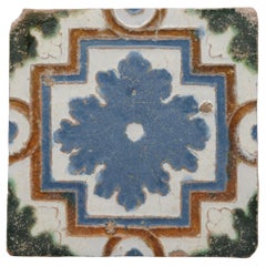 Spanish Azulejo Tile Arista y Cuenca - Toledo 16th century