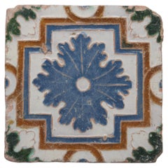 Spanish Azulejo Tile Arista y Cuenca - Toledo 16th century
