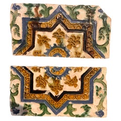 Tiles espagnols Azulejo « Dos por Tabla » - Arista y Cuenca - Toledo 16e siècle