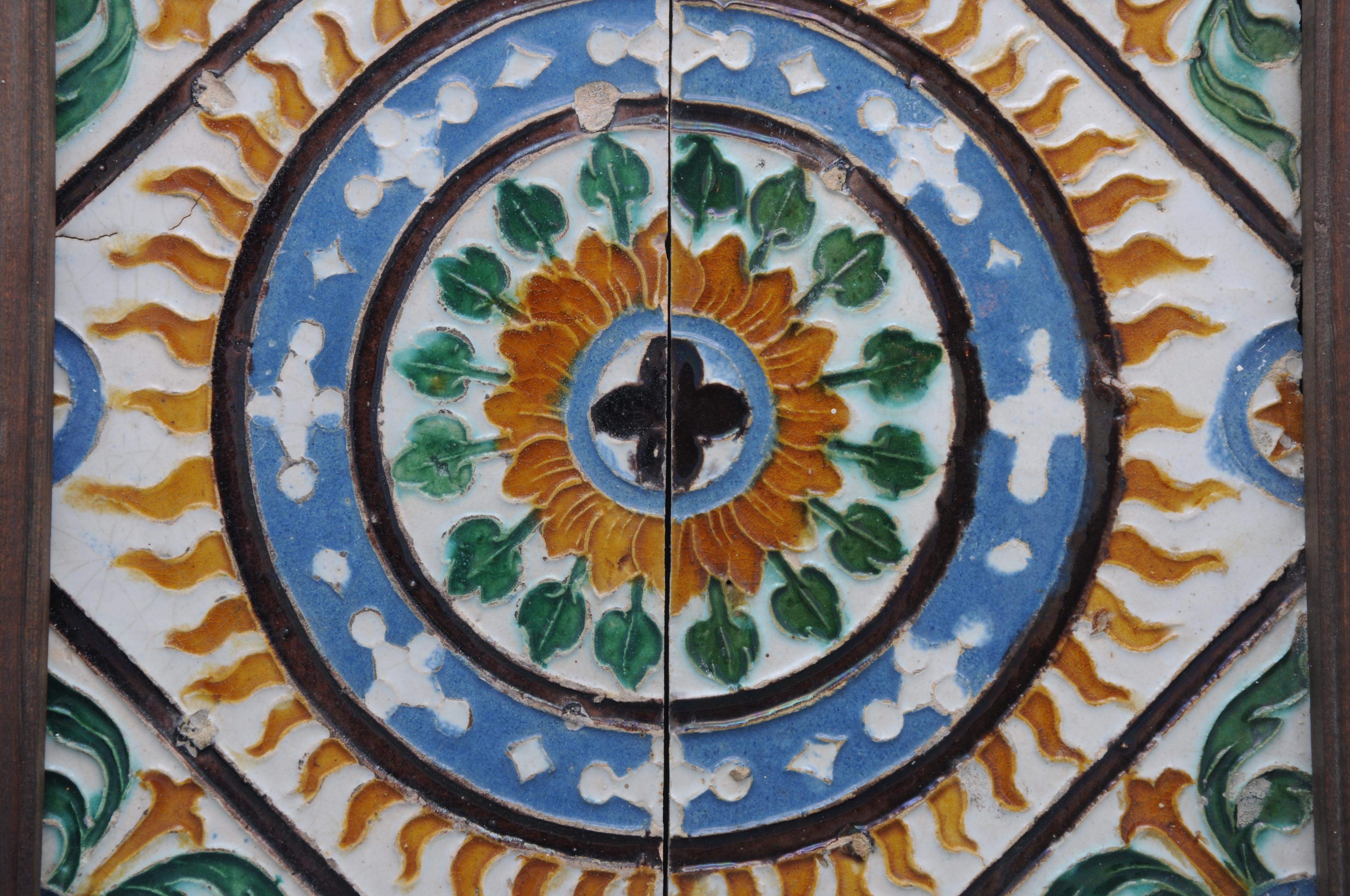 Renaissance Spanish Azulejo Tiles 'Dos por Tabla' - Arista y Cuenca - Toledo 16th century