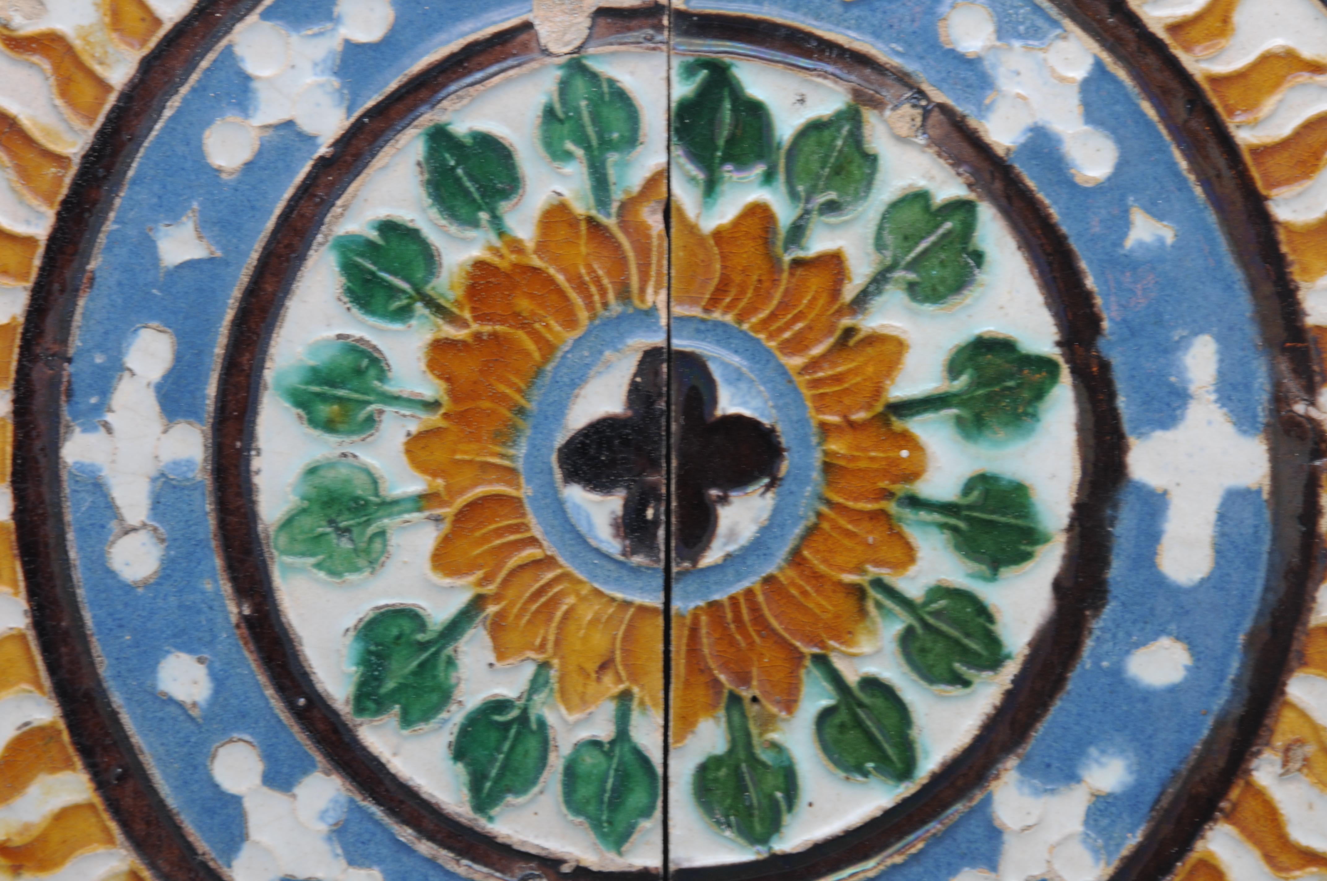 Hand-Crafted Spanish Azulejo Tiles 'Dos por Tabla' - Arista y Cuenca - Toledo 16th century
