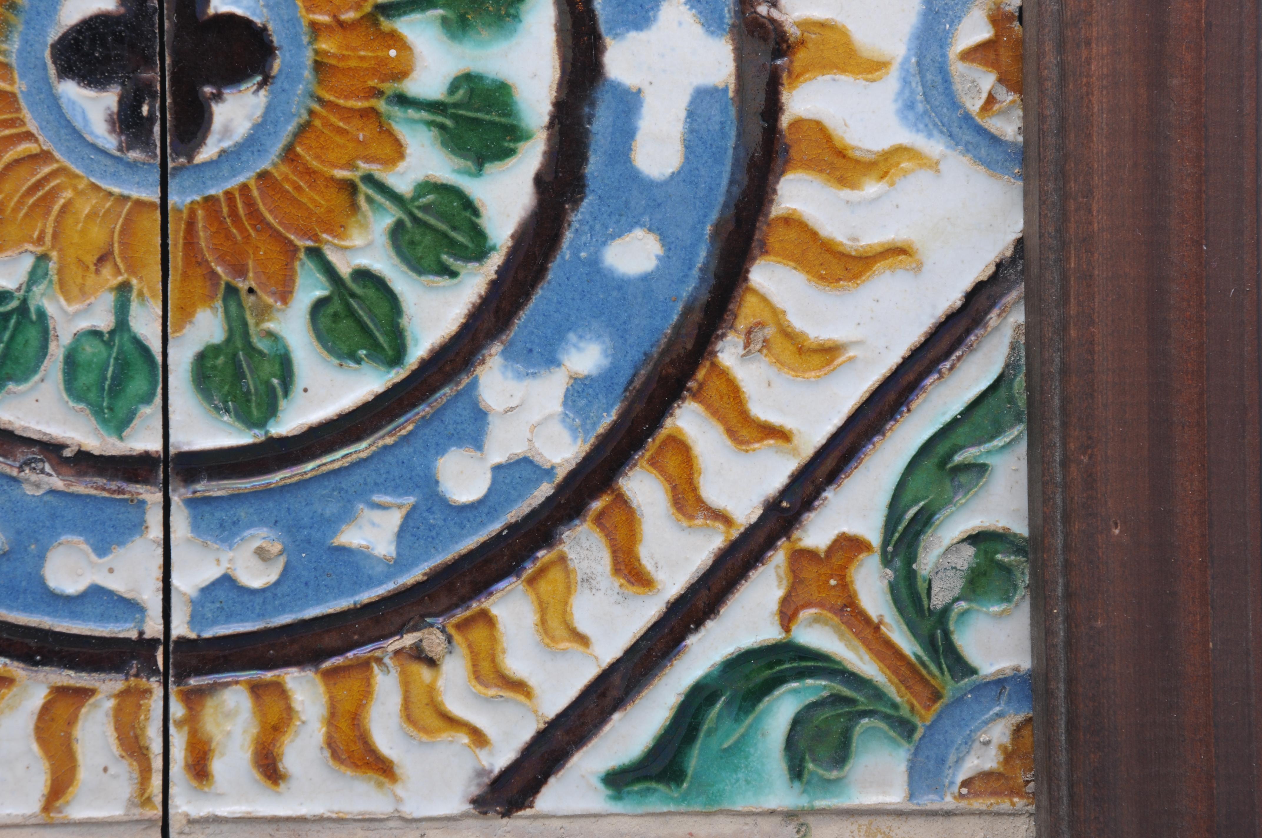 Earthenware Spanish Azulejo Tiles 'Dos por Tabla' - Arista y Cuenca - Toledo 16th century