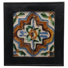 Piastrelle Azulejo spagnole 'Dos por Tabla' - Arista y Cuenca - Toledo XVI secolo