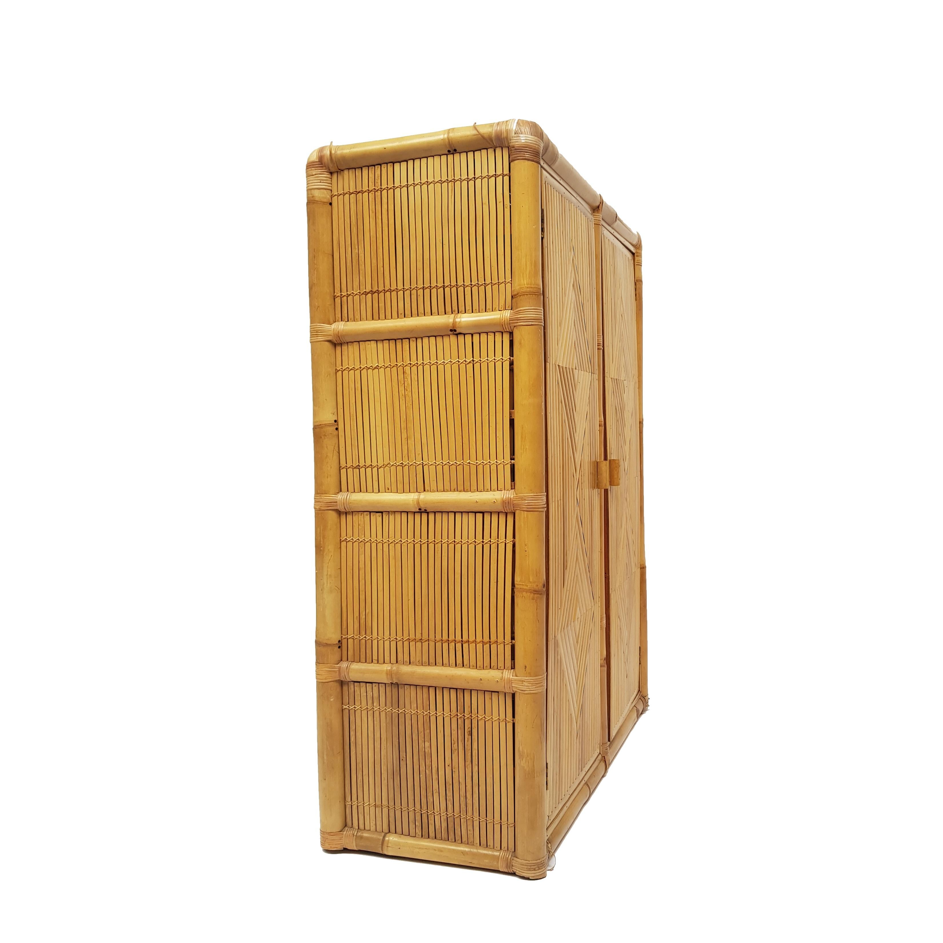 Elegant contemporary bamboo wardrobe.