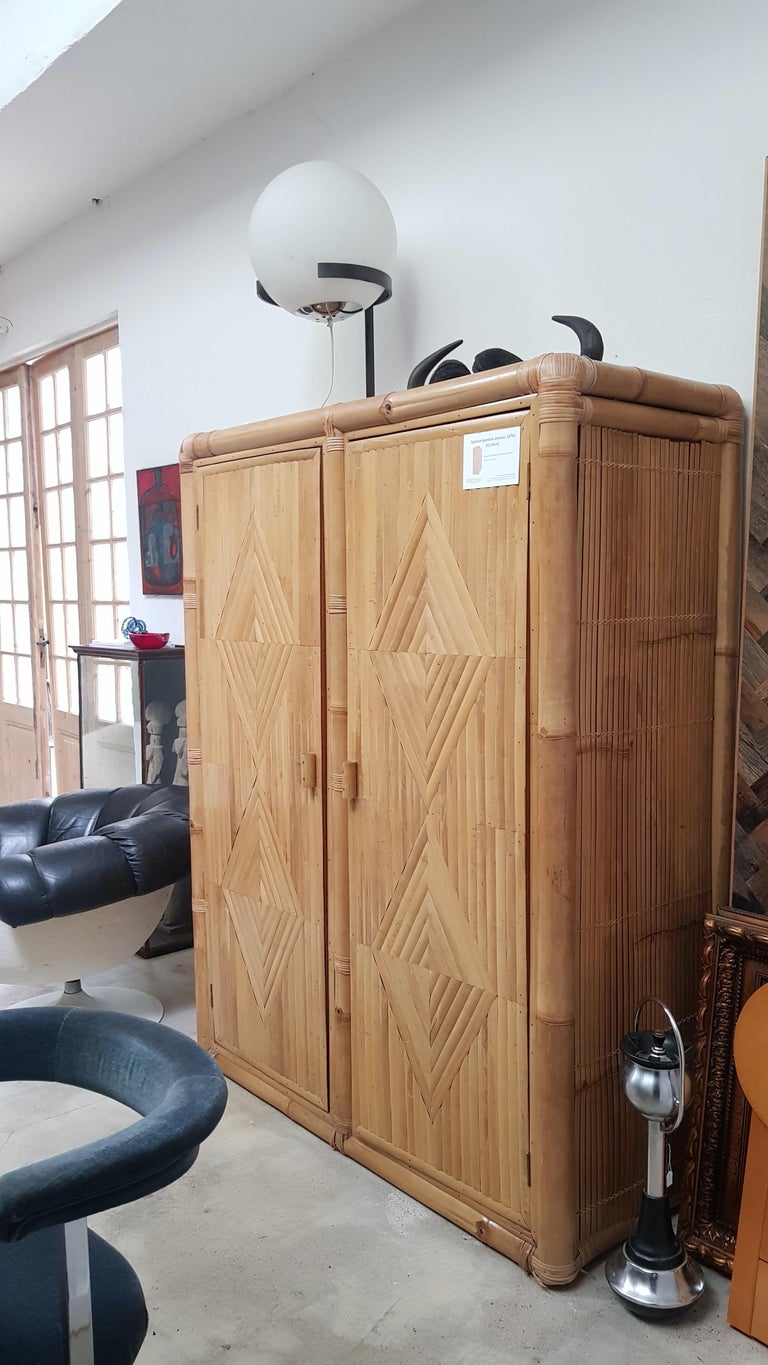 Spanish Bamboo Hanger Wardrobe, 1970s at 1stDibs spanish wardrobe, 1970s wardrobe
