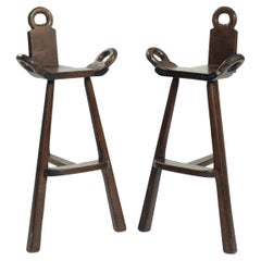 Spanish bar stools, brutalist, set of 2