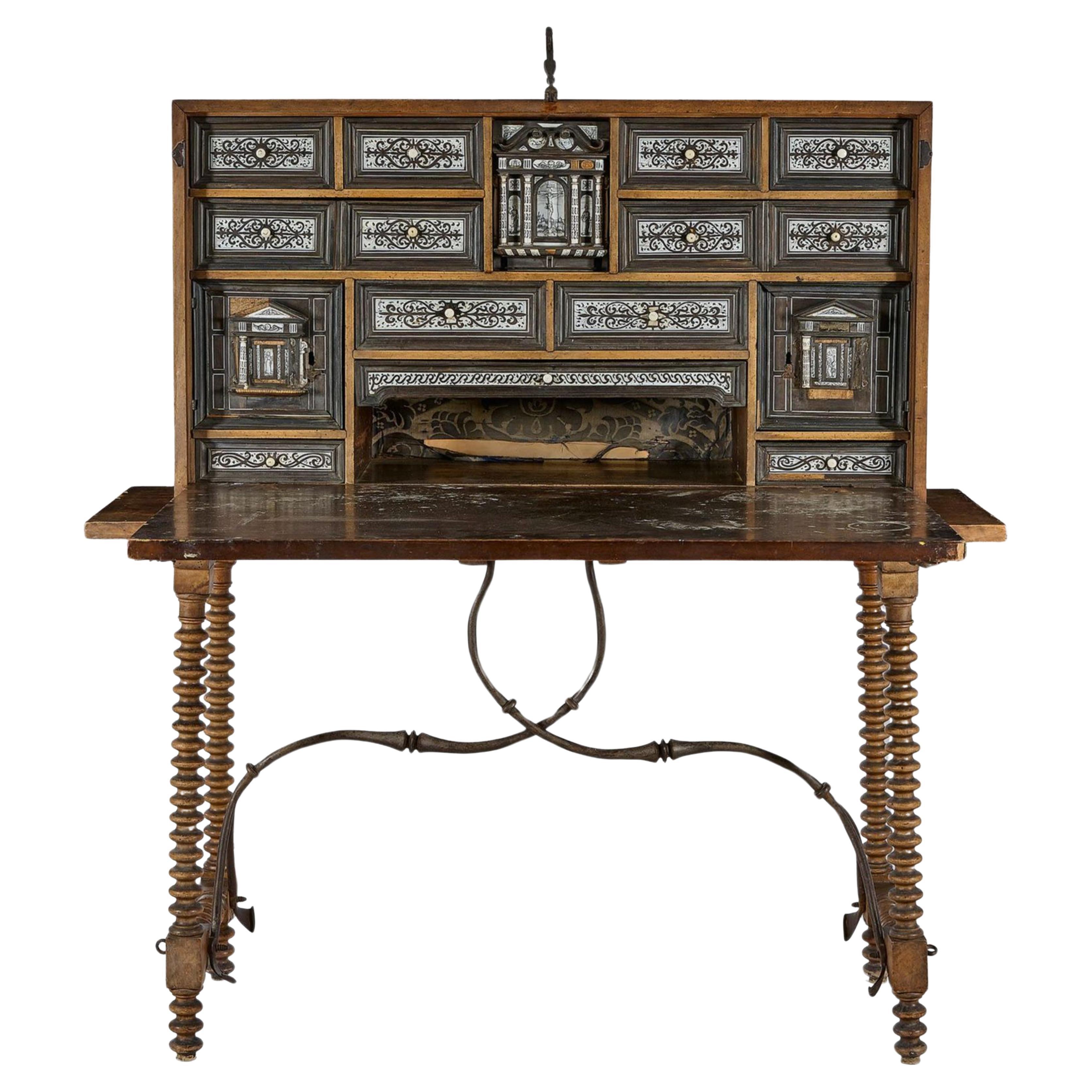 Spanish Bargueño Cabinet 17th Century For Sale