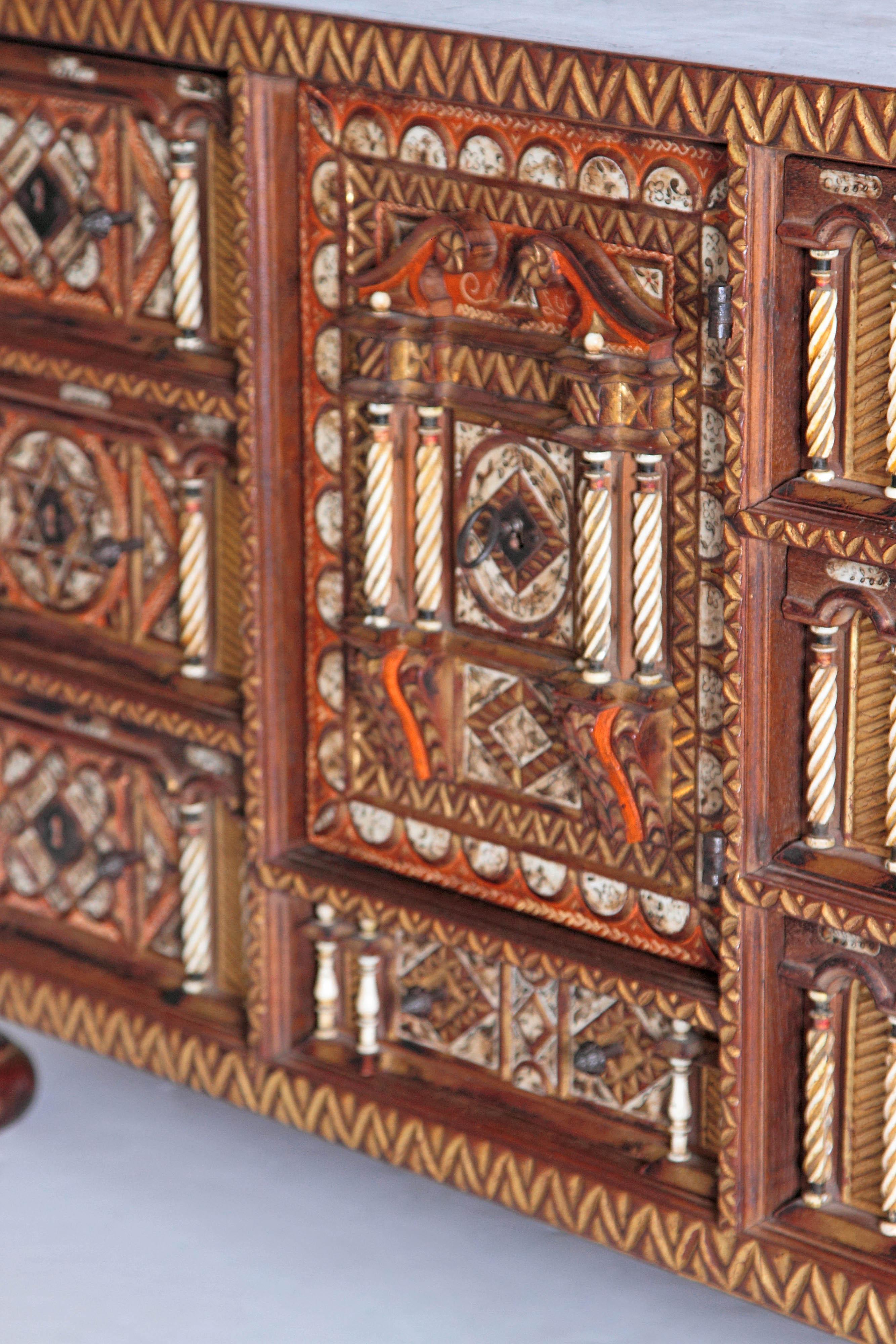 18th Century and Earlier Spanish Bargueno / Portable Desk Cabinet