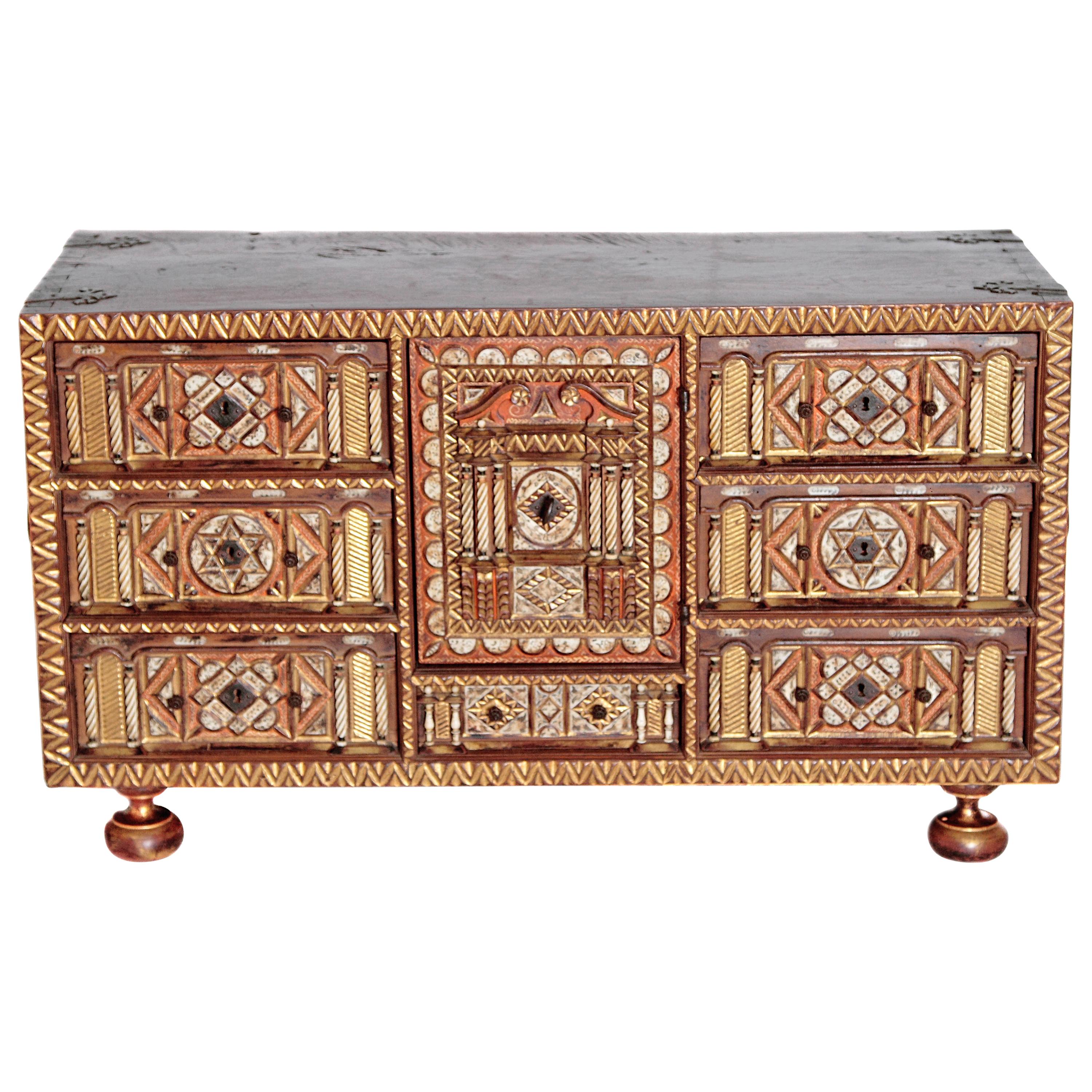 Spanish Bargueno Portable Desk Cabinet For Sale At 1stdibs