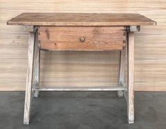 Spanish Baroque Bleached Side Table with Drawer