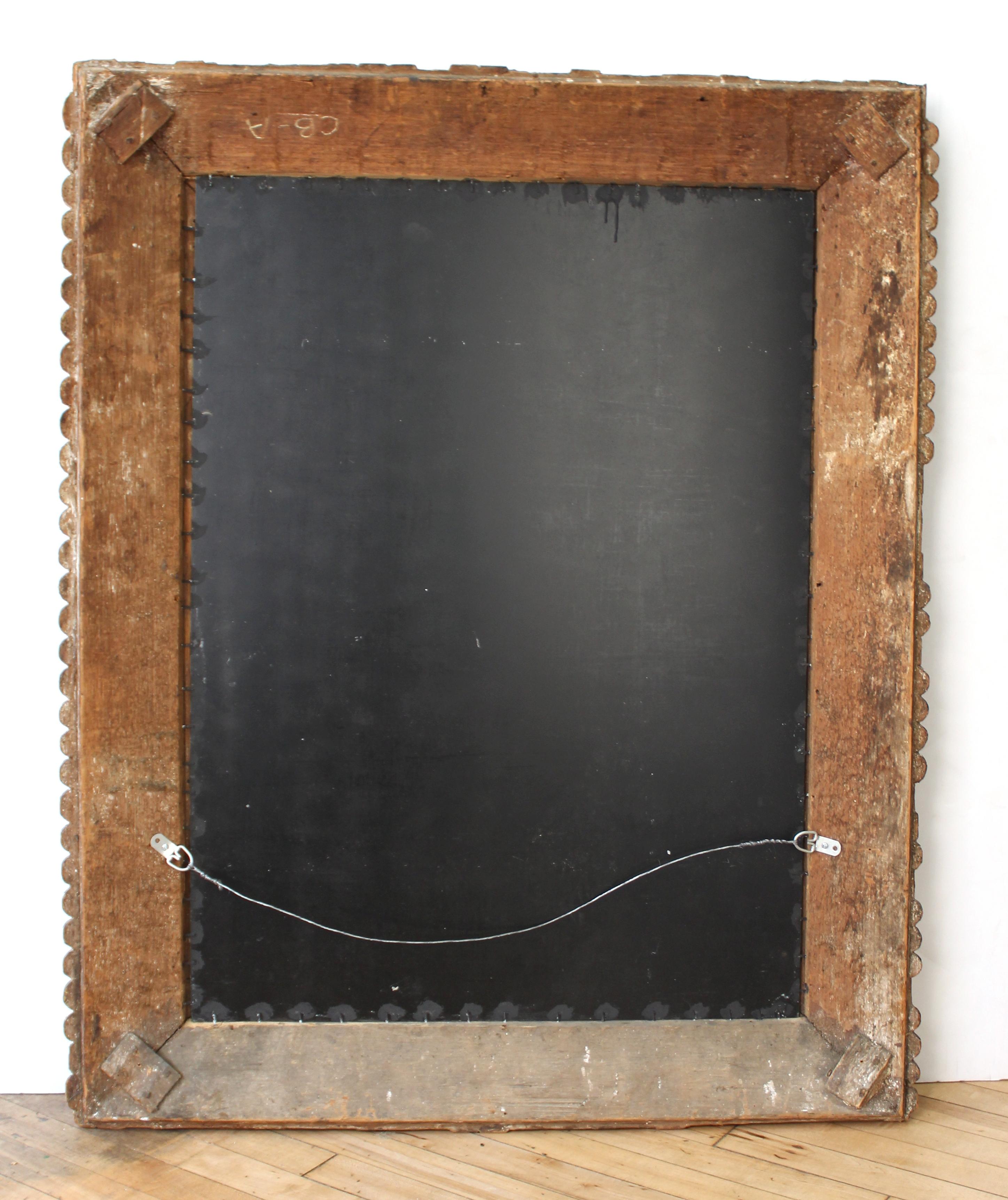 Spanischer Barock-Spiegel mit geschnitztem Rahmen und Giltwood im Angebot 8