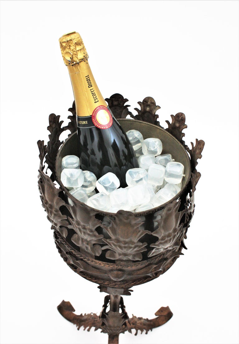 Spanish Baroque Champagne or Wine Cooler Stand Ice Bucket / Drinks
