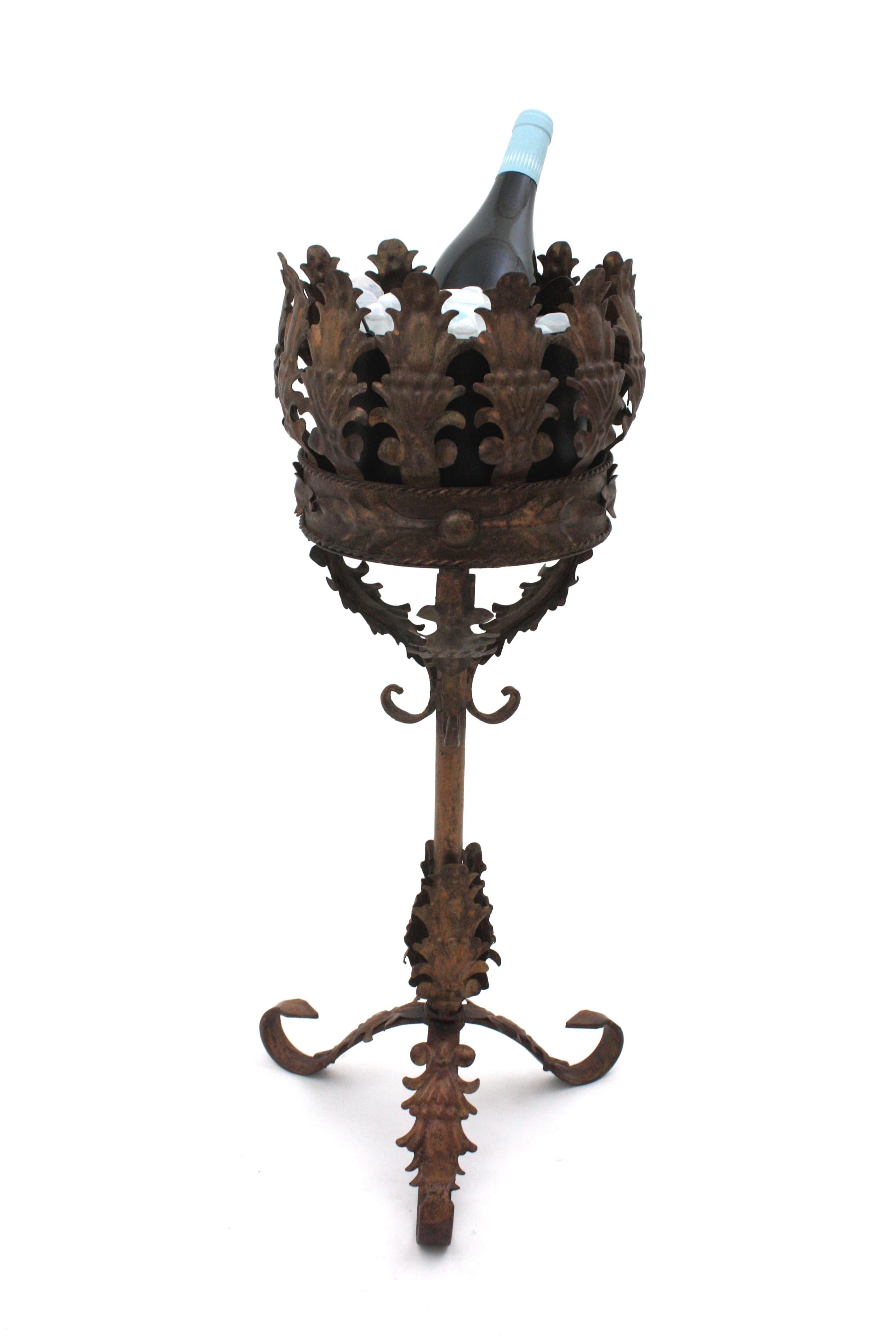 Champañera Barroca Española Soporte para Cubitera de Hierro en venta 3