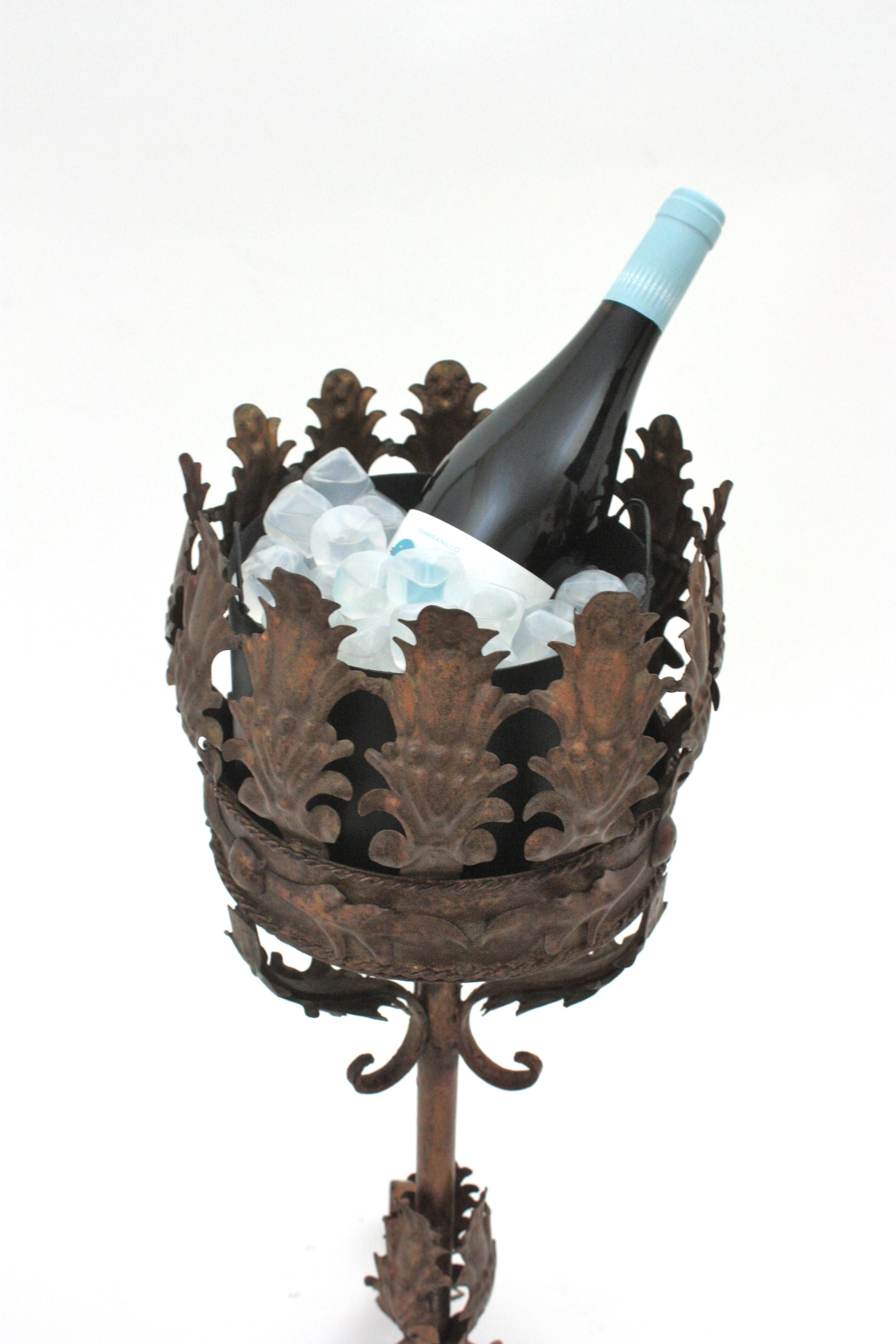 Champañera Barroca Española Soporte para Cubitera de Hierro en venta 4