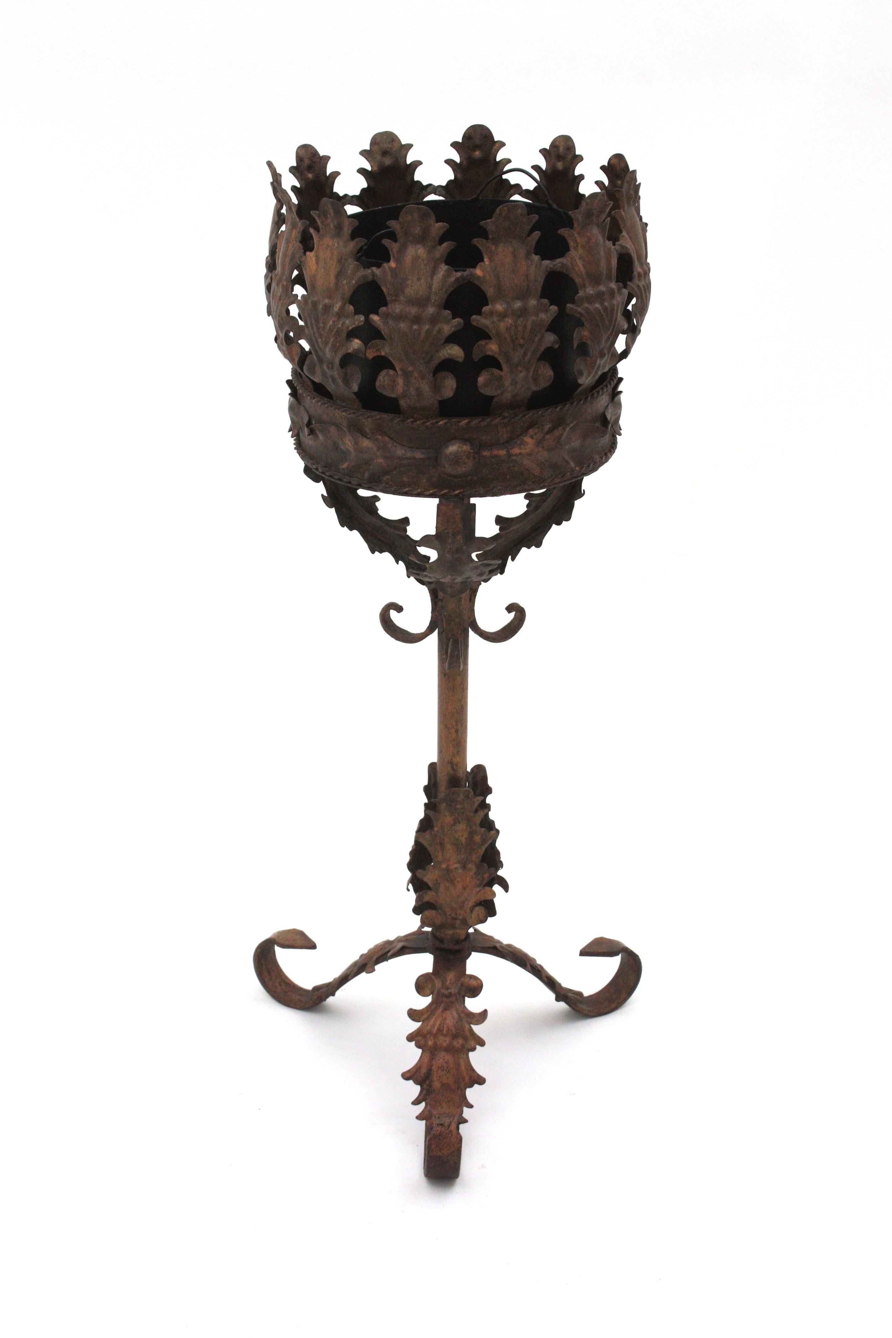 Champañera Barroca Española Soporte para Cubitera de Hierro Barroco en venta