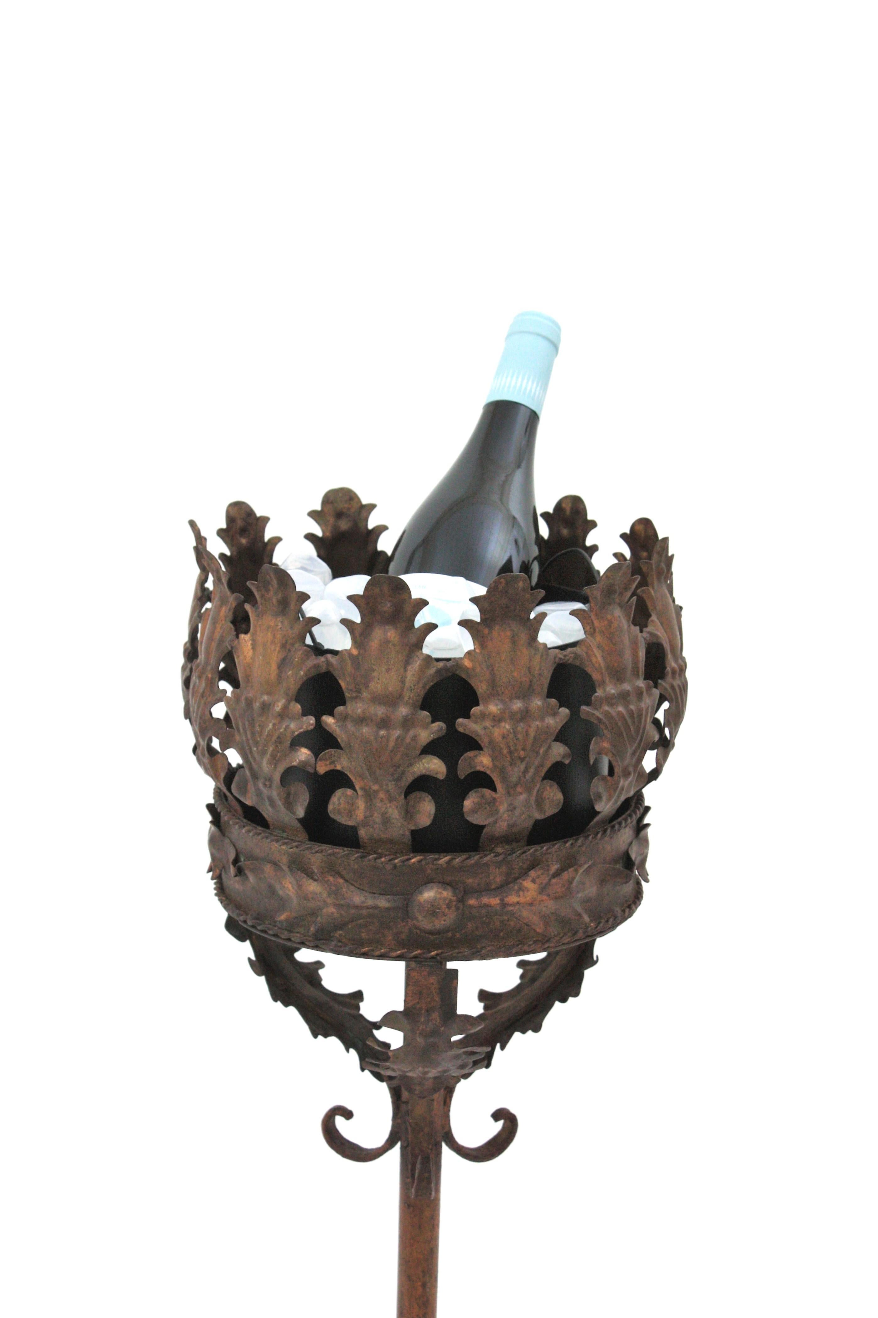 Champañera Barroca Española Soporte para Cubitera de Hierro en Bueno estado para la venta en Barcelona, ES