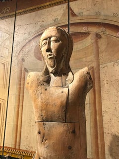 Spanische Barockschnitzerei des Christus aus Kastanienholz aus dem 17. Jahrhundert