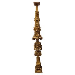 Spanish Baroque estipite, Column Sculpture , carved and gilded wood