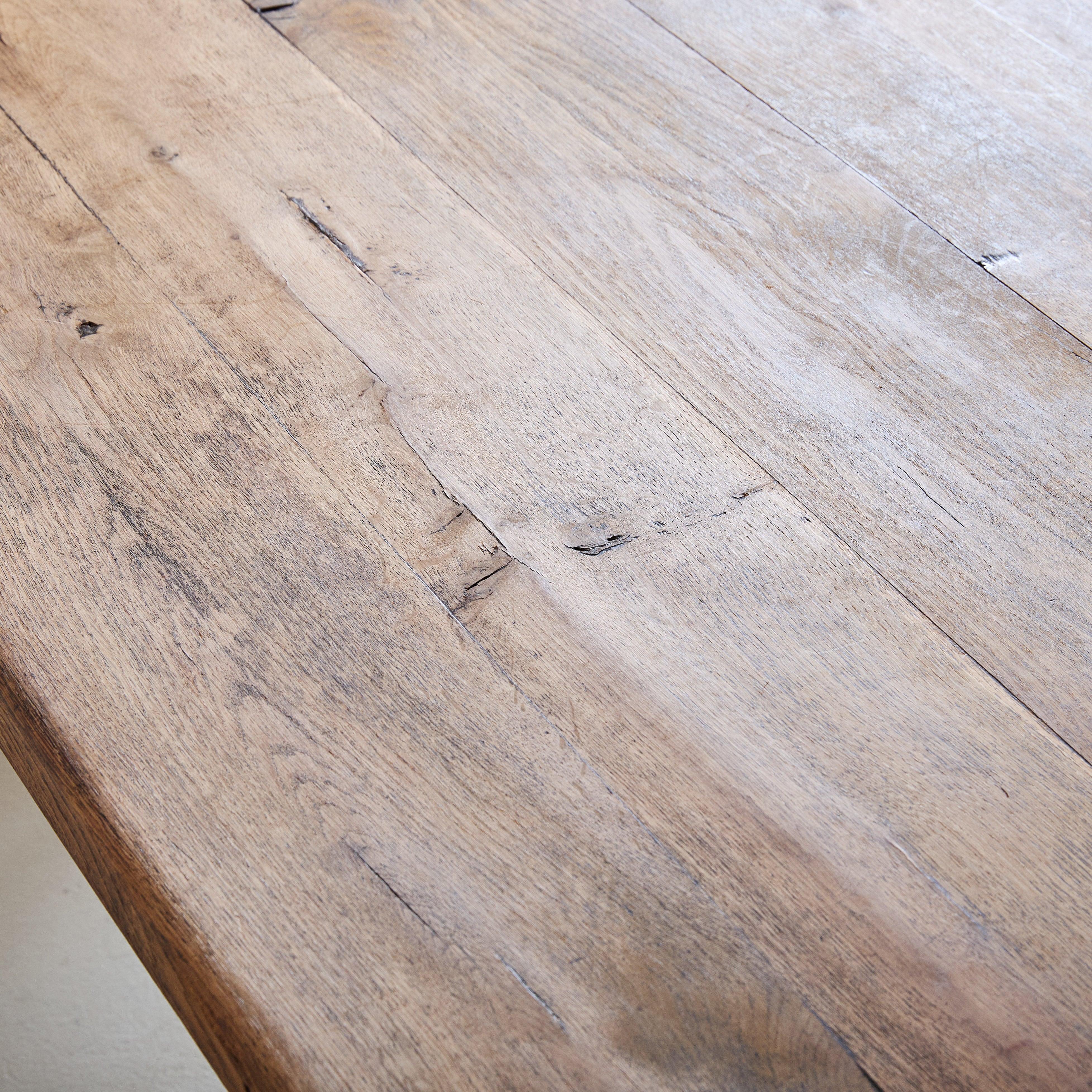 Spanish Baroque Oak + Wrought Iron Dining Table, 19th Century en vente 4