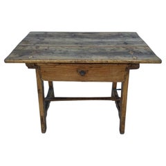 Spanish Colonial Period Sabino Wood One-Drawer Hacienda Table, 18th Century