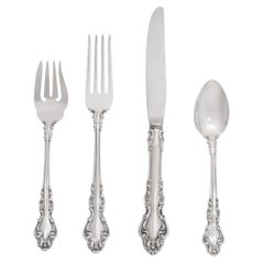 Vintage Spanish Baroque, Reed and Barton, Sterling Silver Flatware Set Patented in 1965
