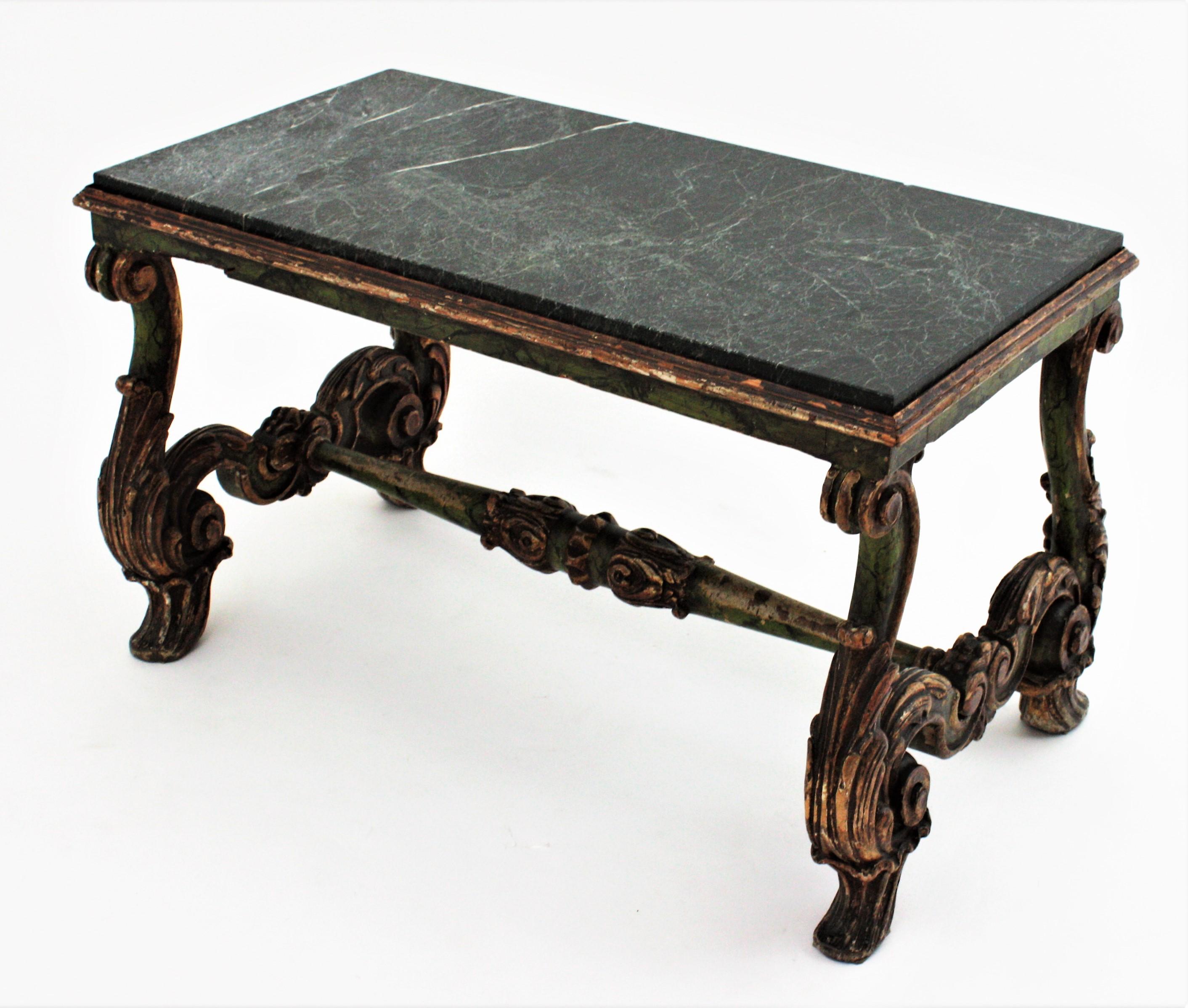 table basse baroque marbre