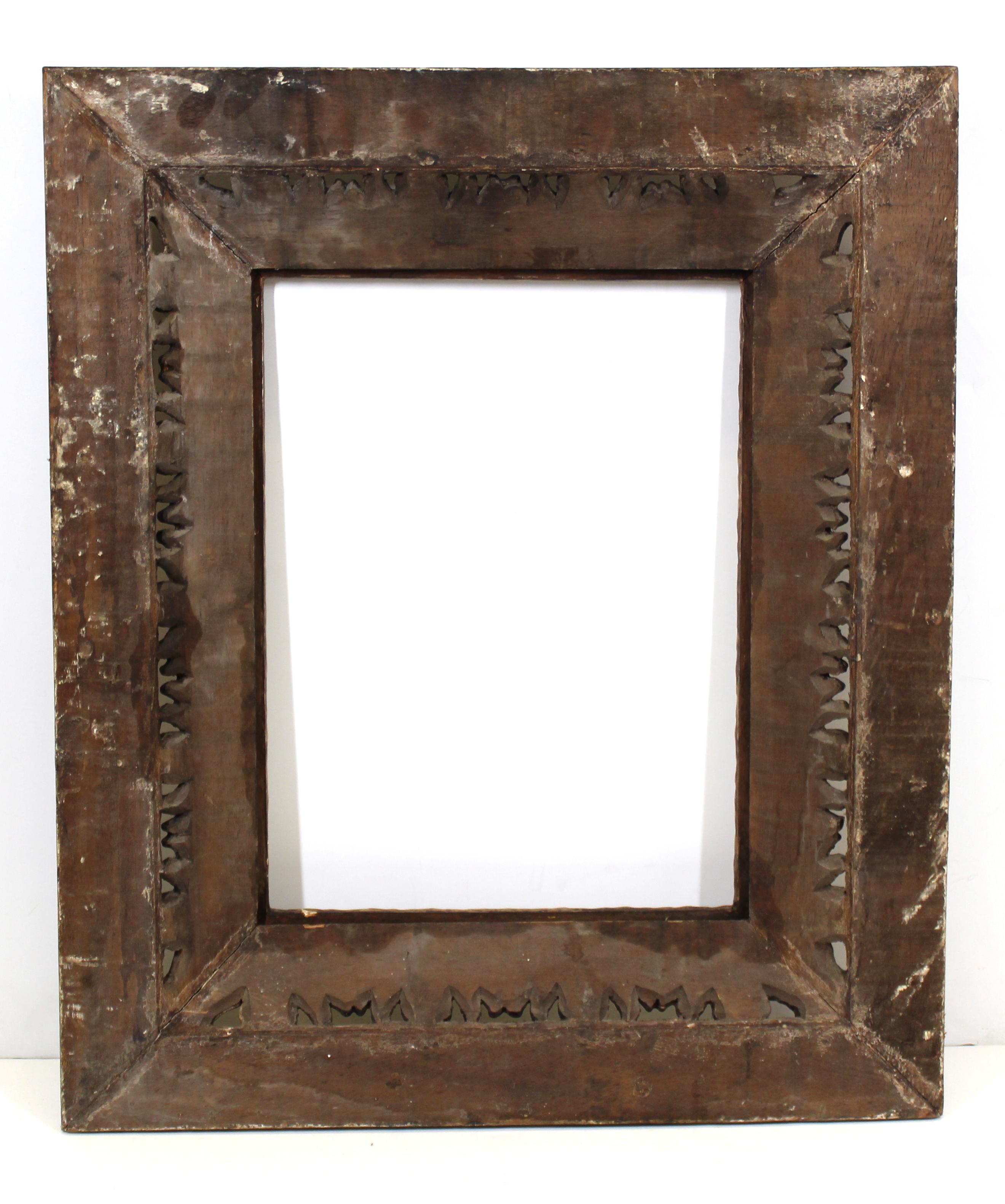 Spanish Baroque Revival Giltwood Carved Frame In Good Condition In Astoria, NY