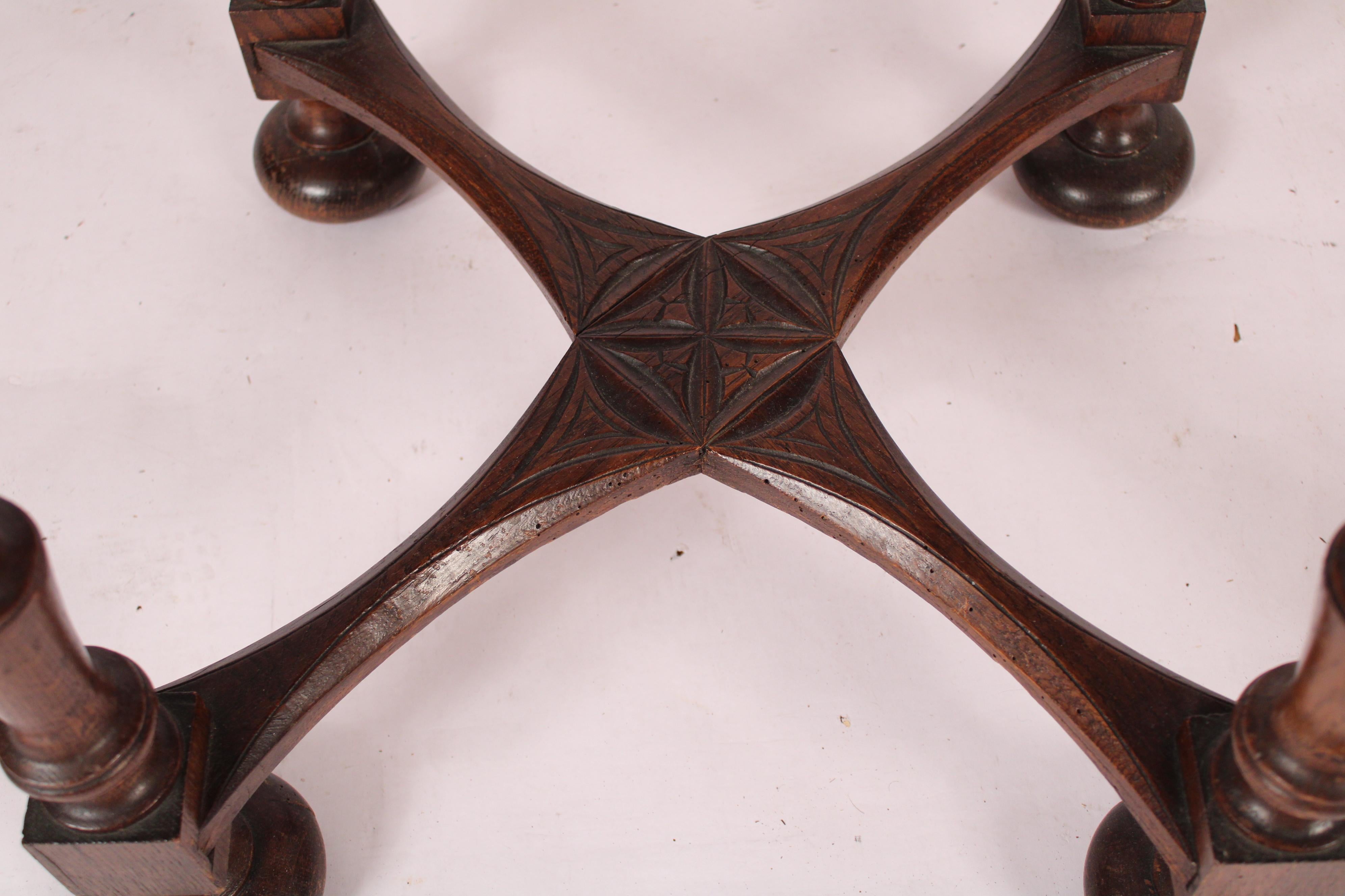Spanish Baroque Style Carved Oak Occasional Table For Sale 6
