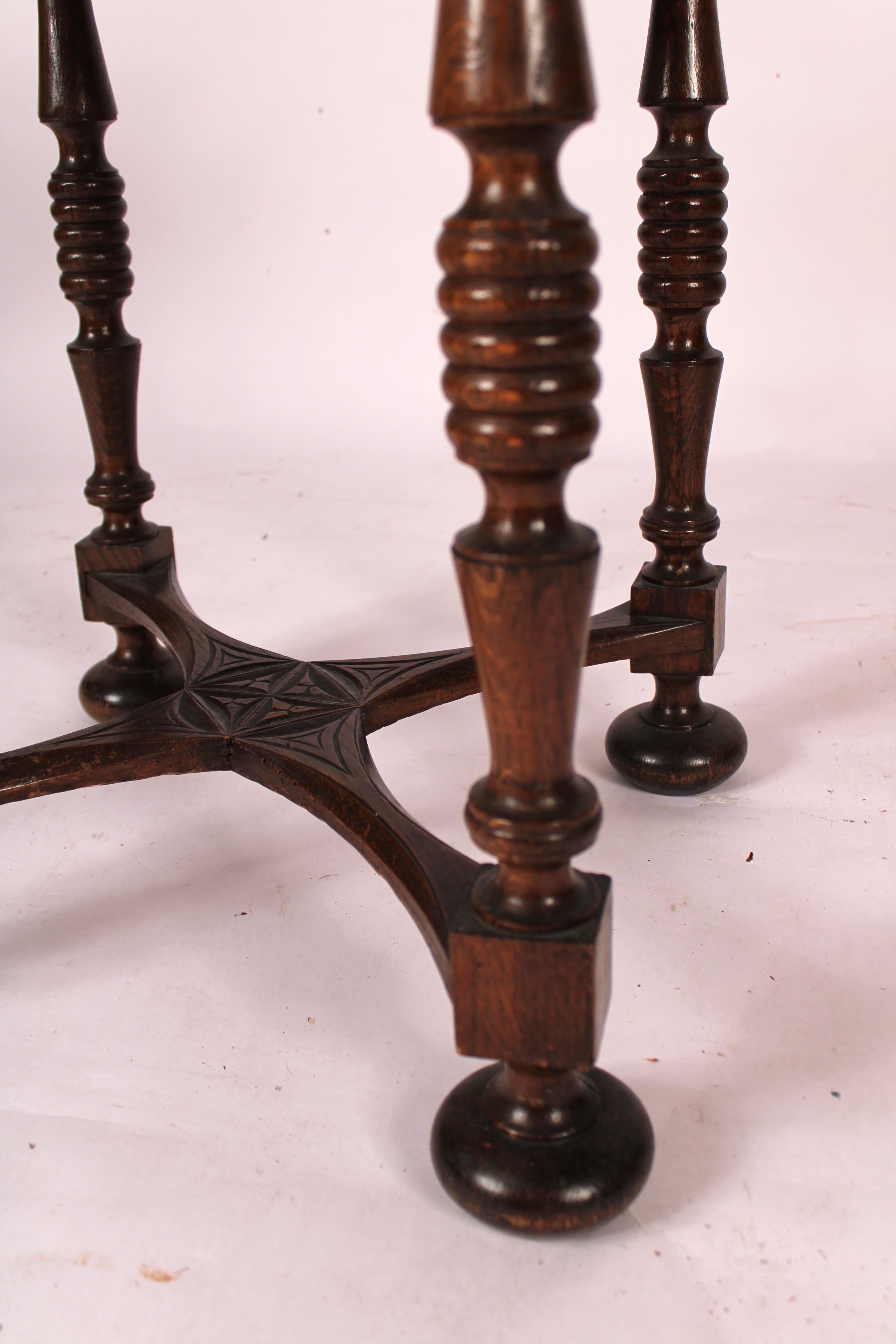 Spanish Baroque Style Carved Oak Occasional Table For Sale 8