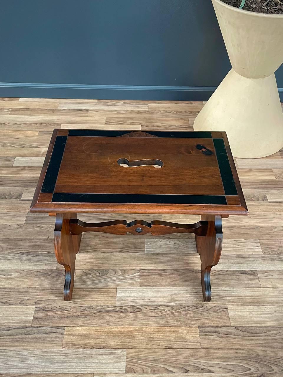 Walnut Spanish Baroque Style Drop Front Desk & Bench