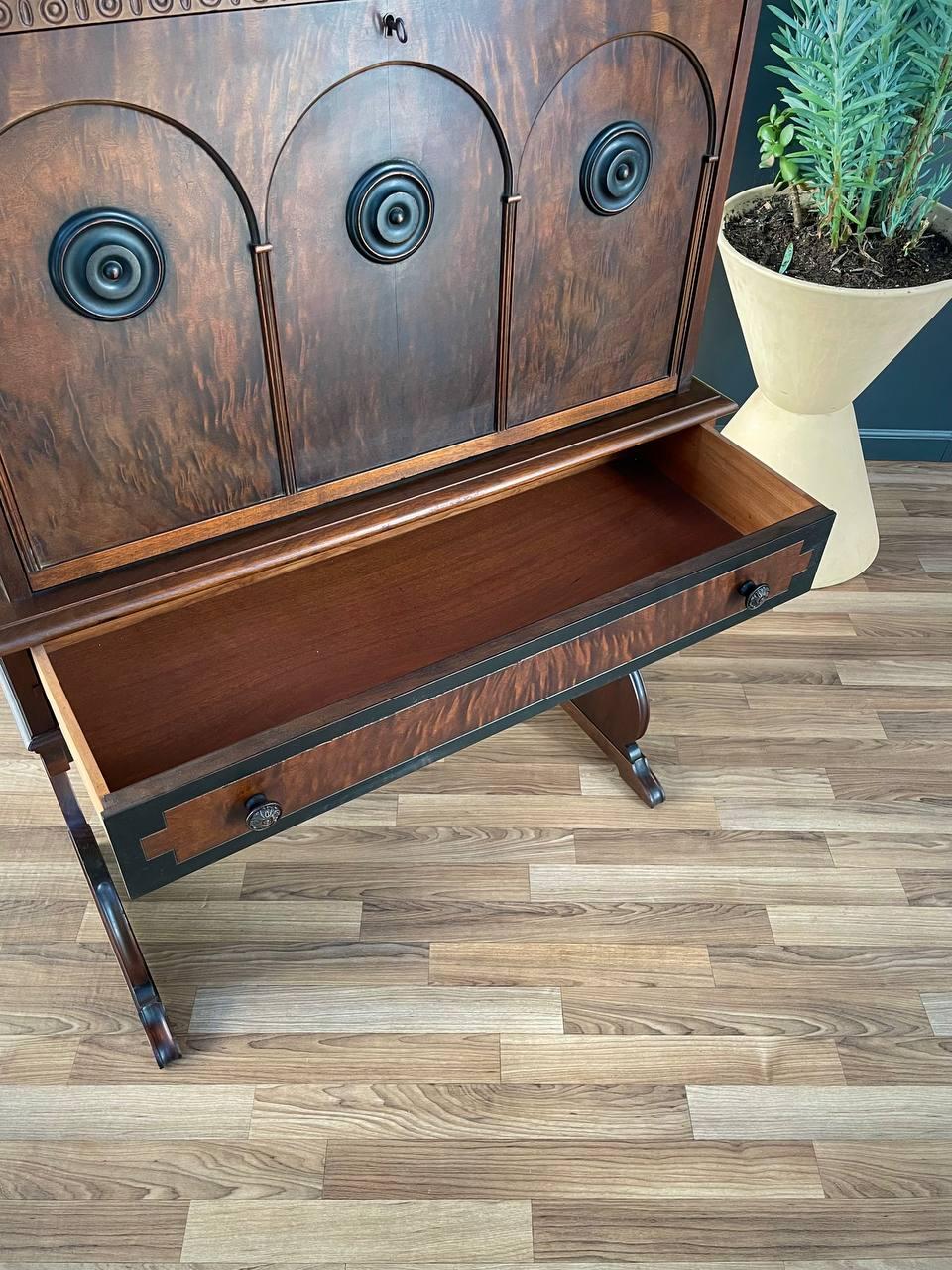 Spanish Baroque Style Drop Front Desk & Bench 2