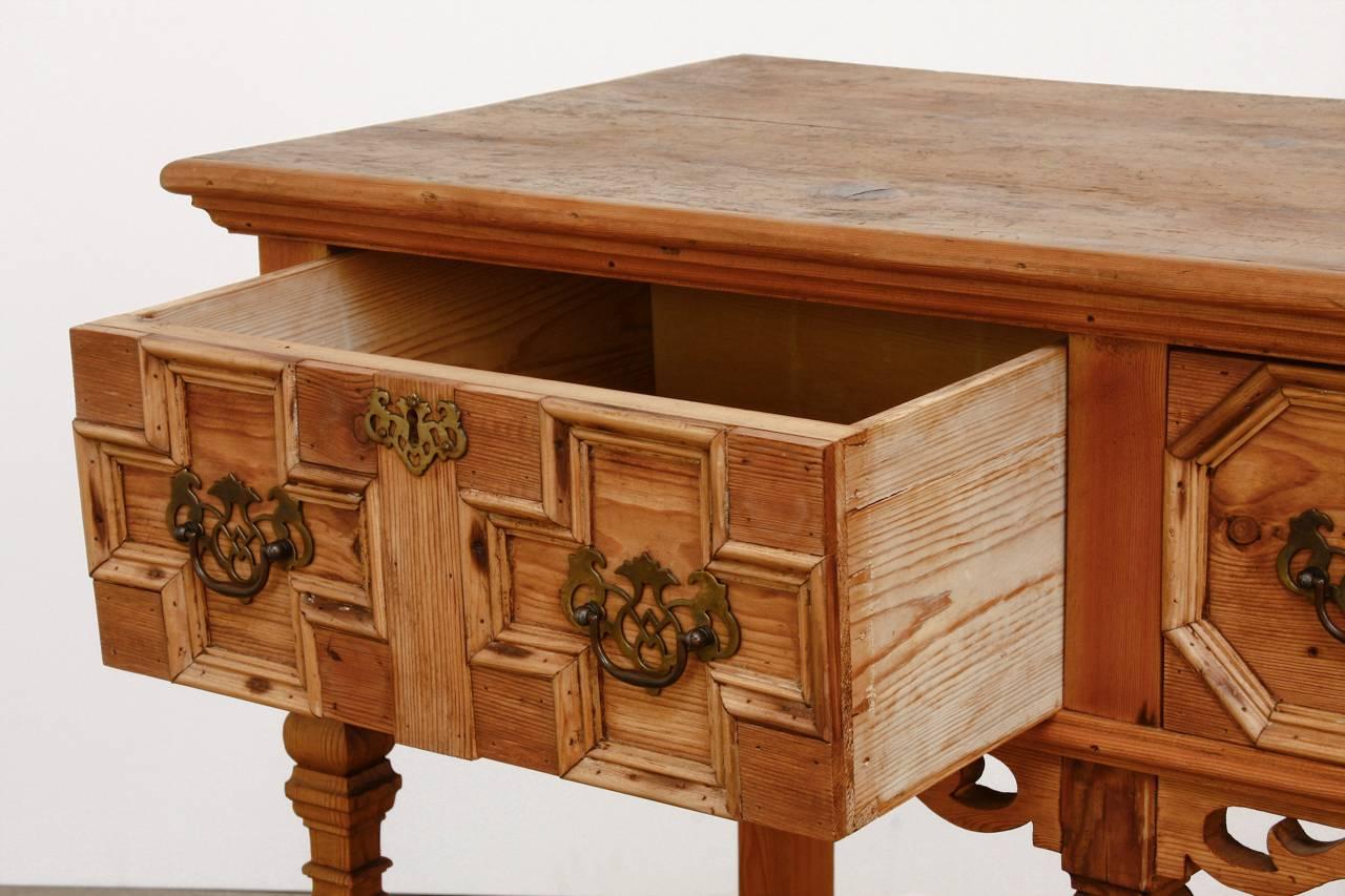 Spanish Baroque Style Pine Console Table or Server 1