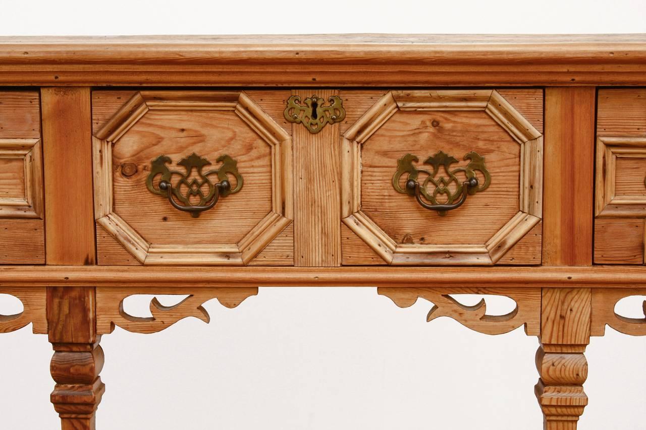 Spanish Baroque Style Pine Console Table or Server 3