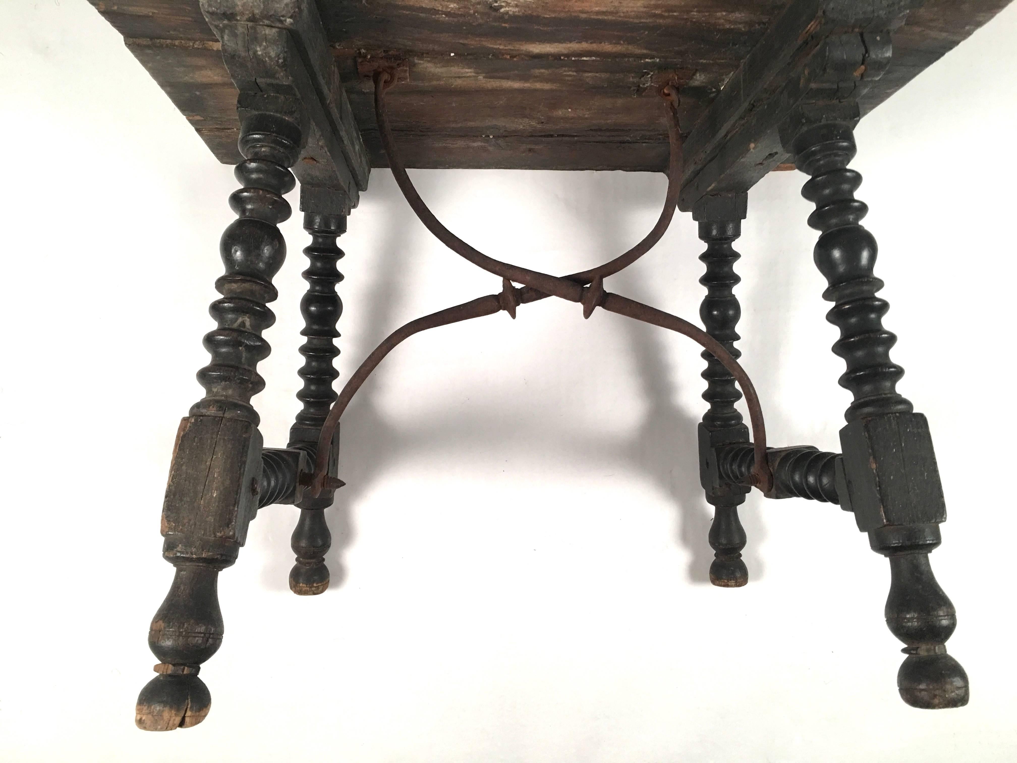 19th Century Spanish Baroque Style Side Table
