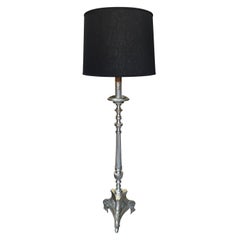 Spanish Baroque Style Silvered Floor Lamp