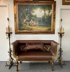 Spanish Baroque Style Wrought Iron Floor Lamp by Fine Art Lighting, a Pair