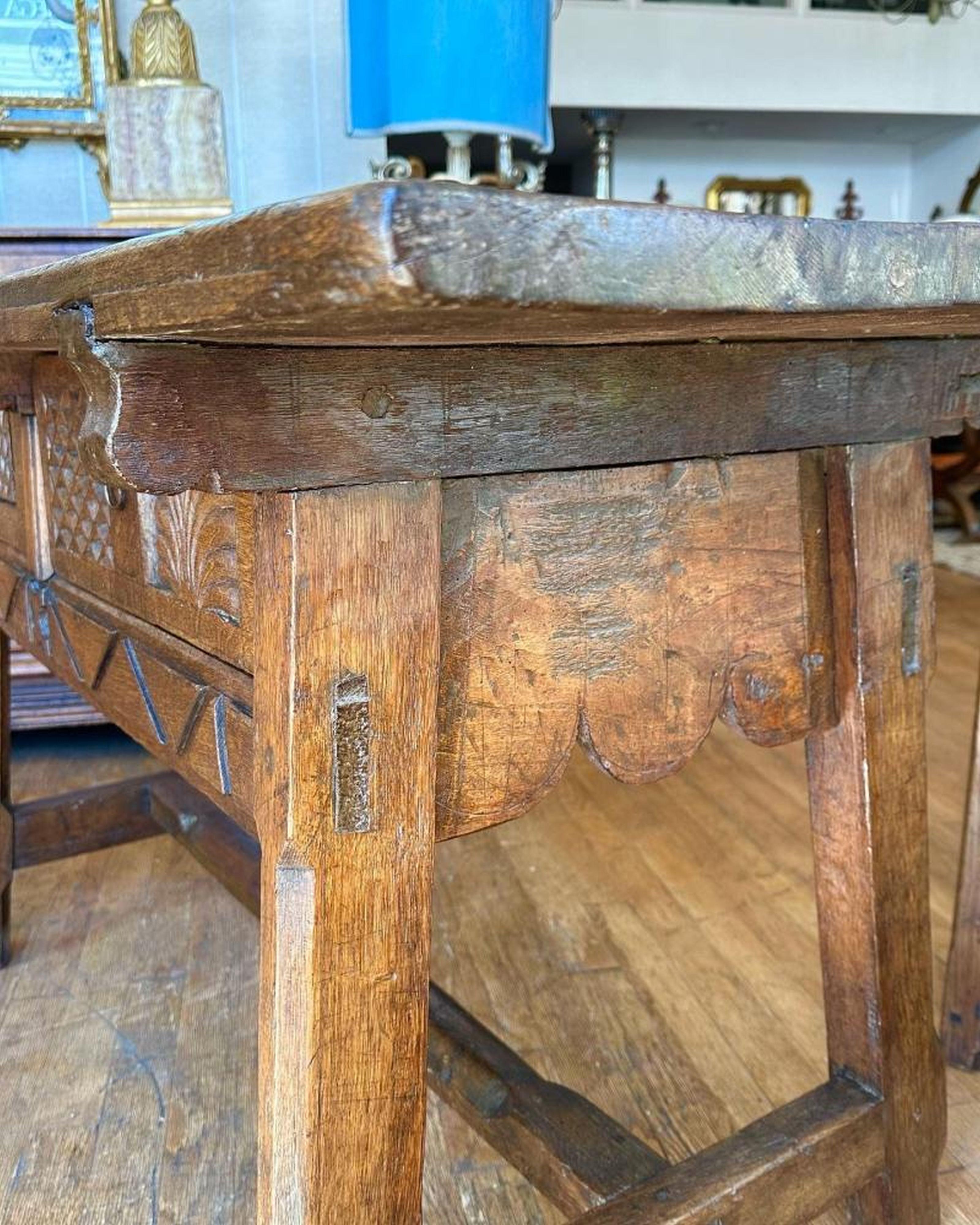 Carved Spanish Baroque Table, circa 1720 For Sale