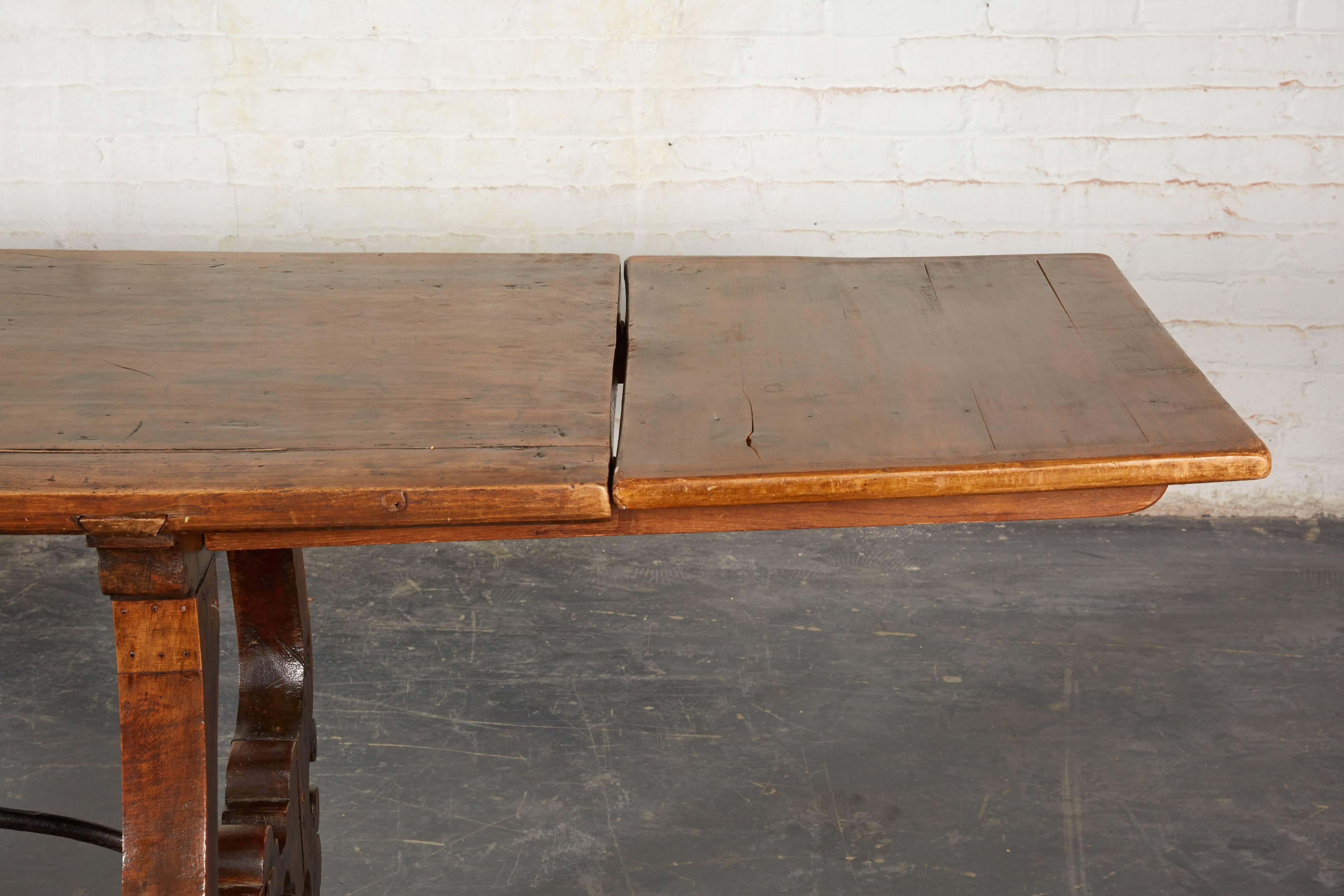 Spanish Baroque Walnut and Wrought-Iron Refectory Table 3