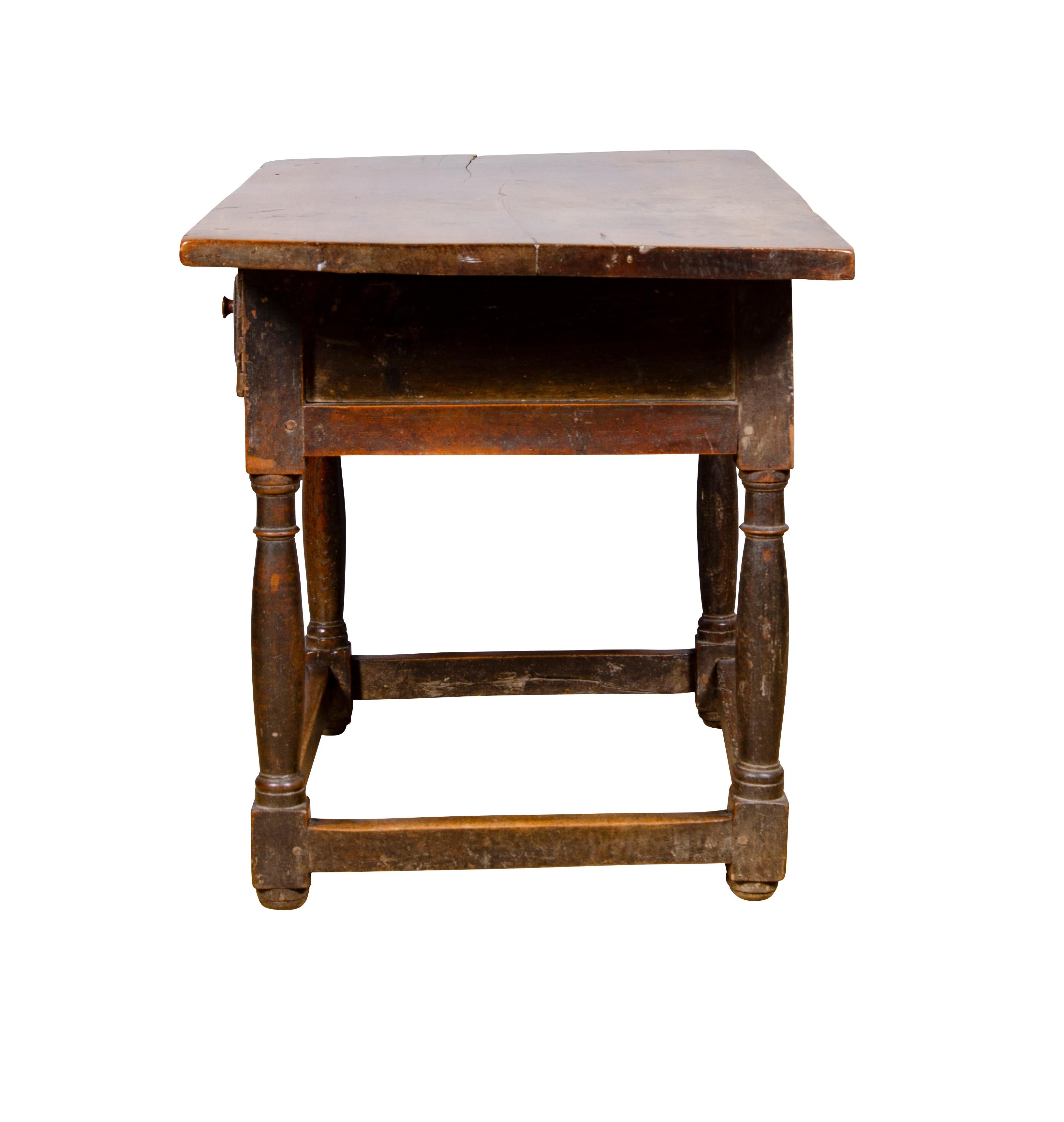 Spanish Baroque Walnut Table For Sale 9