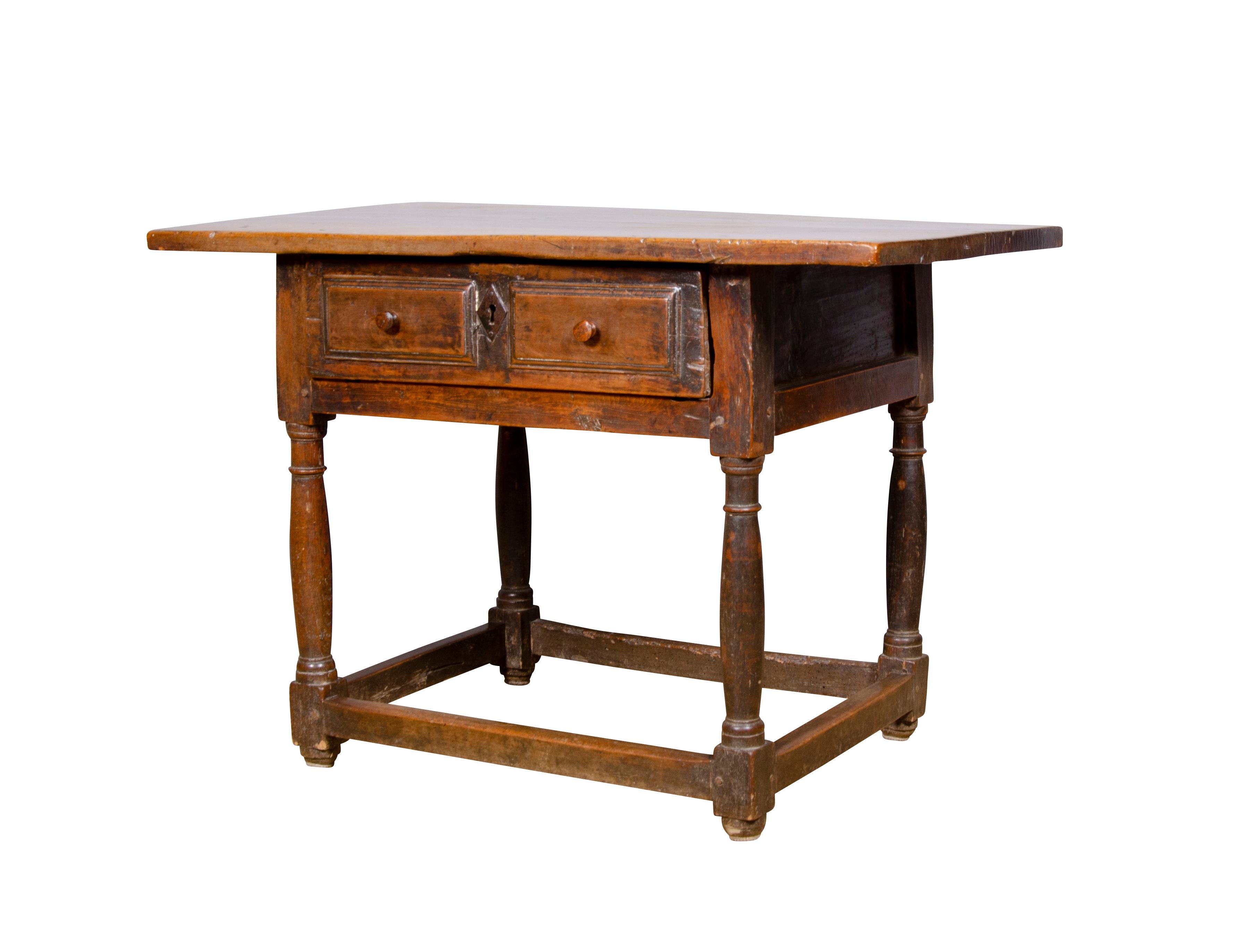 Spanish Baroque Walnut Table For Sale 11