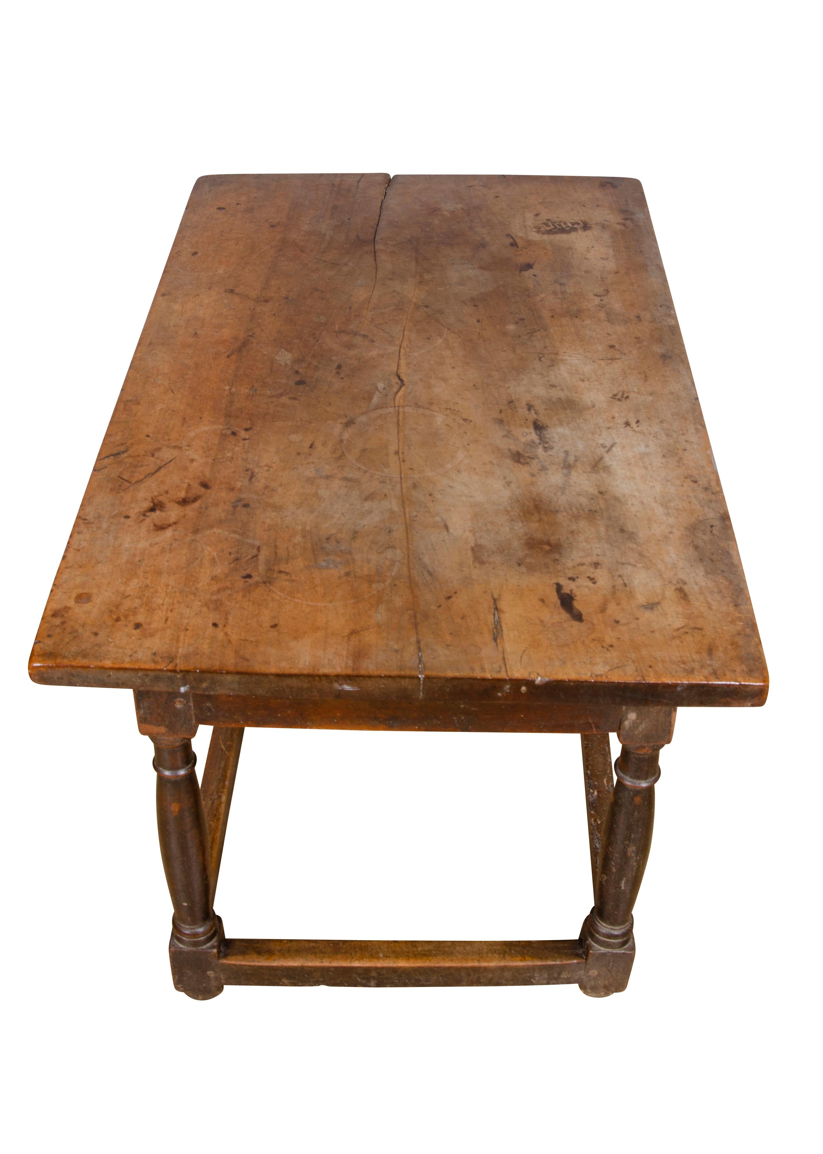 Spanish Baroque Walnut Table For Sale 12