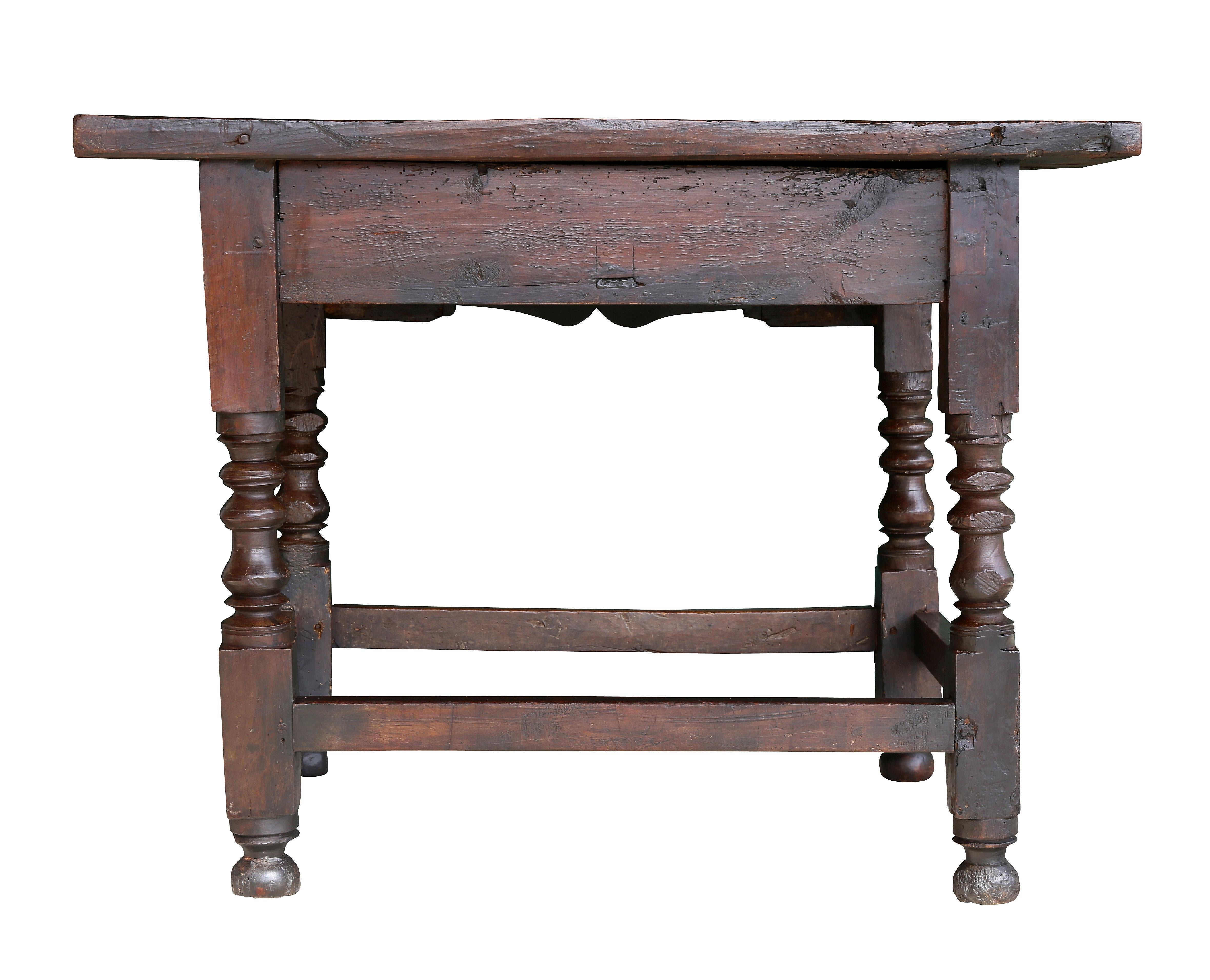 Spanish Baroque Walnut Table 5