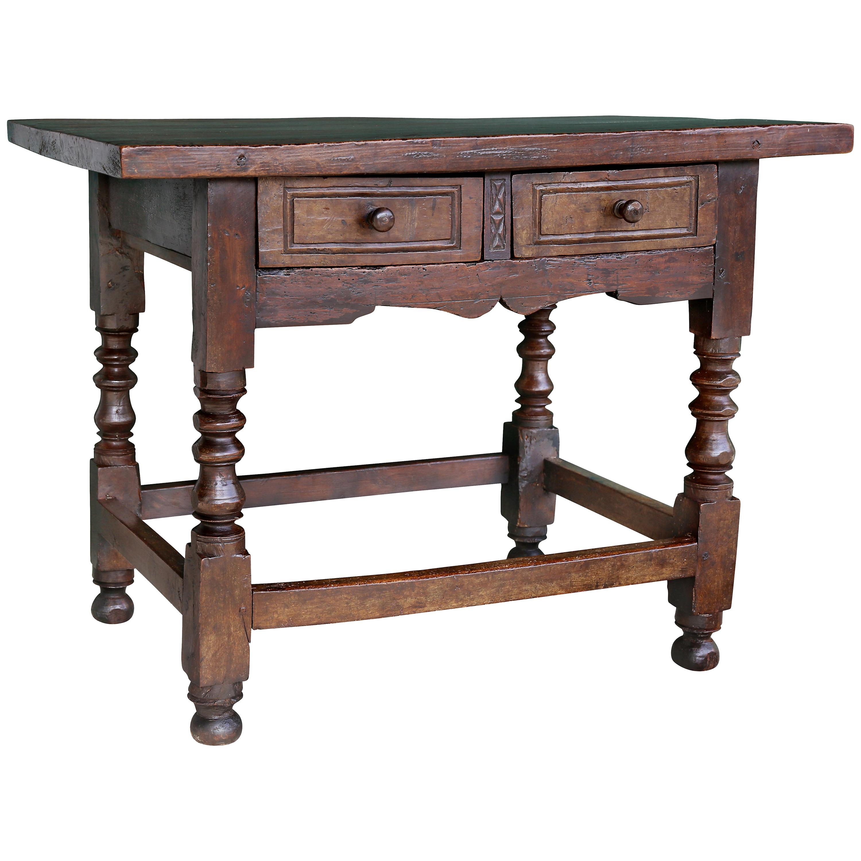 Spanish Baroque Walnut Table