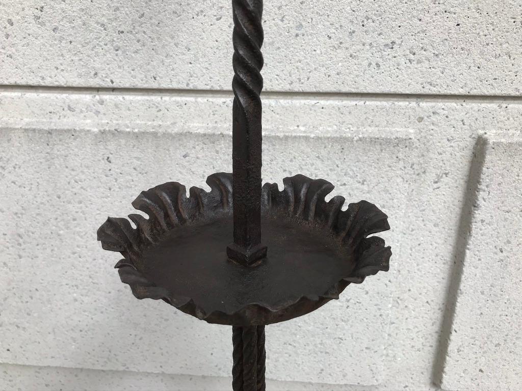 Spanish Baroque Wrought Iron Torchere Floor Lamp For Sale 4