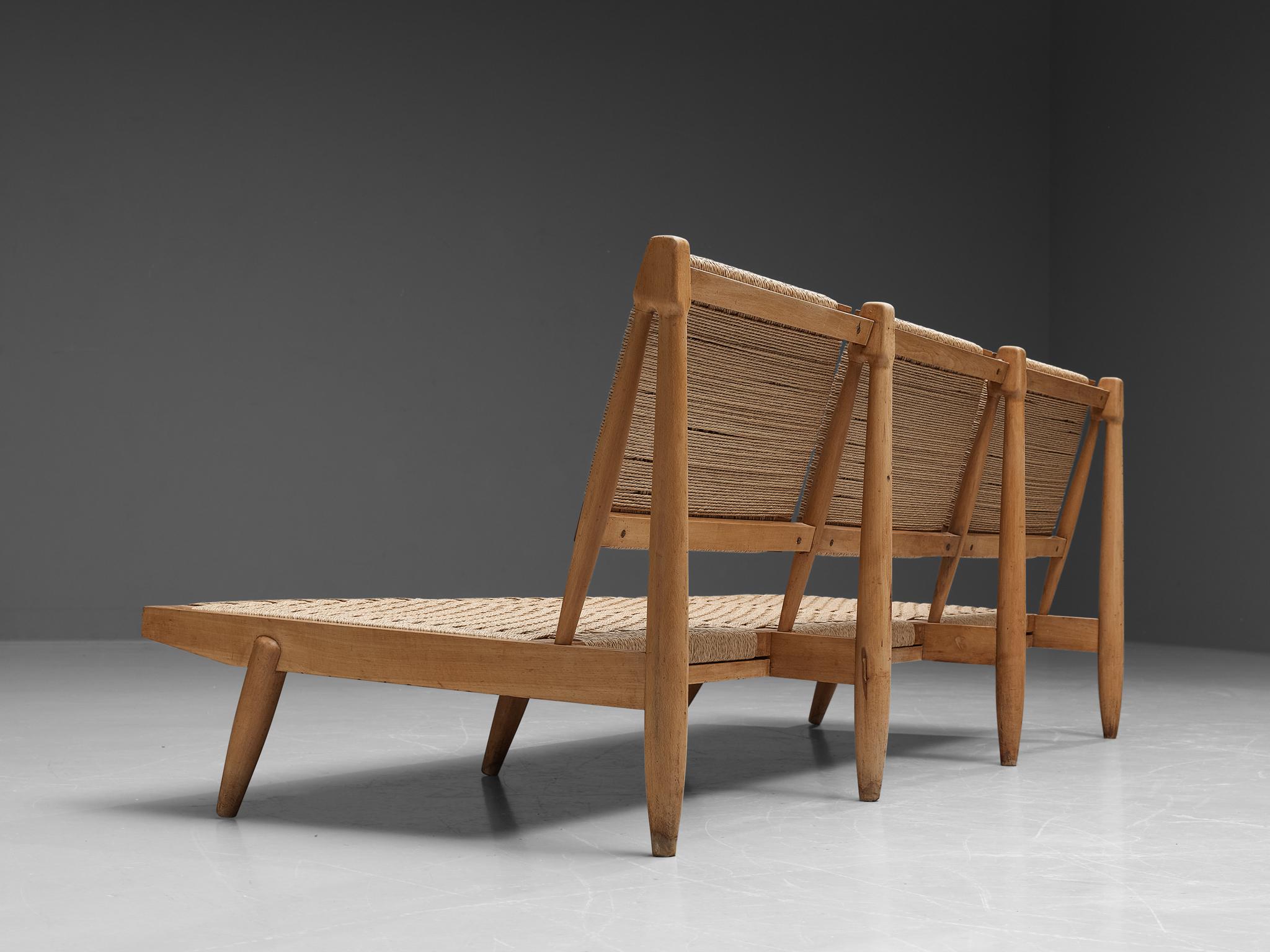 Spanish Bench in Wood and Straw 2